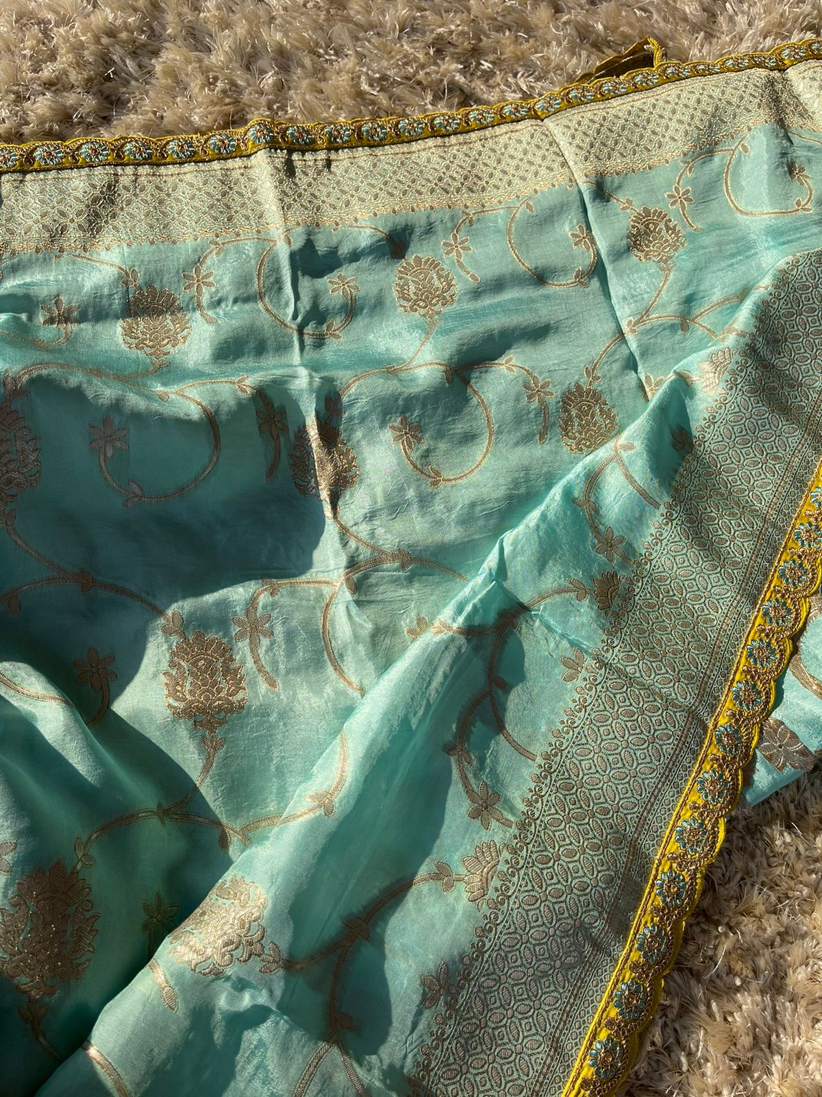 SUHA- SEA BLUE SAREE