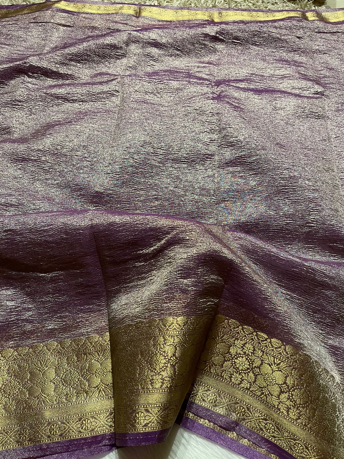 CRUSH-PURPLE SAREE