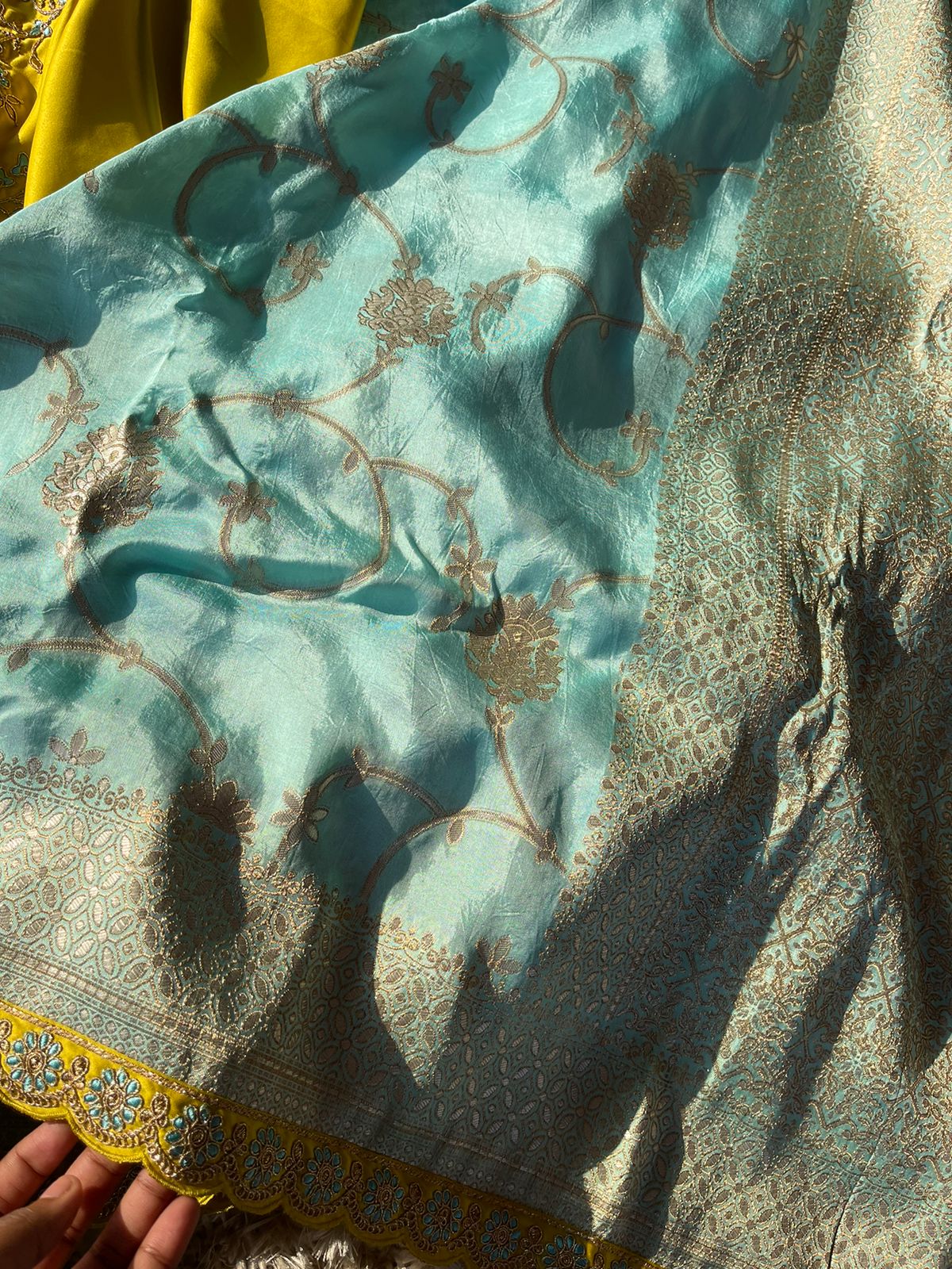 SUHA- SEA BLUE SAREE