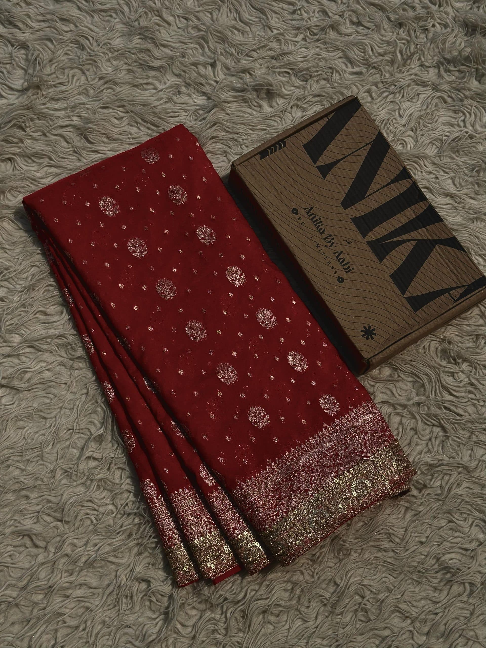 BOLLYWOOD RED - Semi Georgette silk saree
