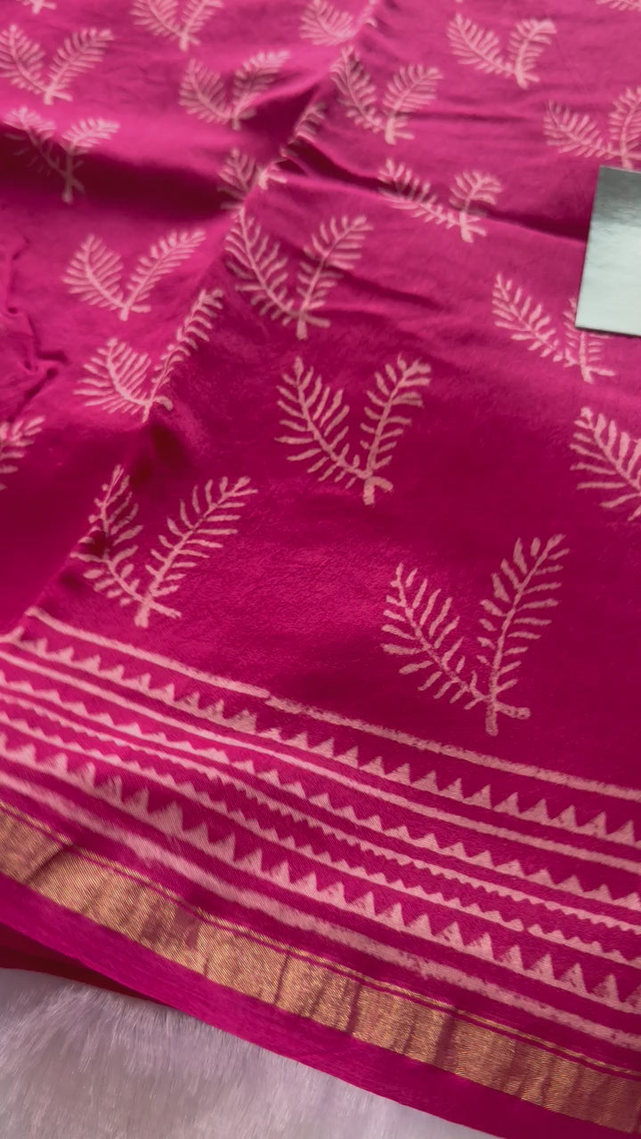 Pure Chanderi Silk Cotton Saree – 
Product Code- CSC-404