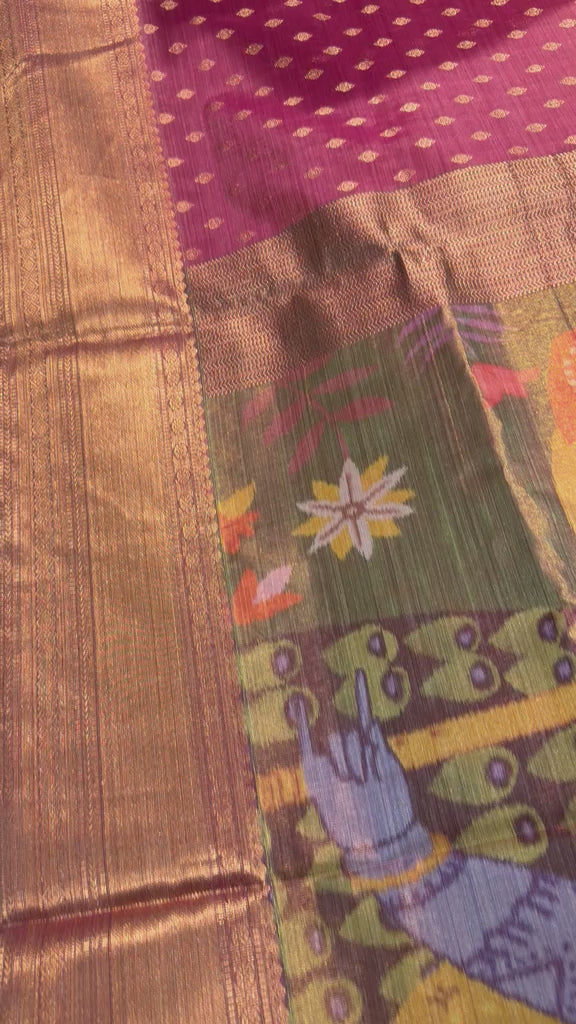 Swayamwaram Vrindavan Bridal Kanchi Semi Silk Saree-26