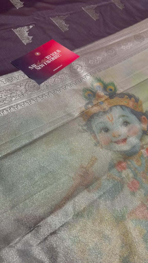 Swayamwaram Vrindavan  Bridal Kanchi Semi Silk Saree-04