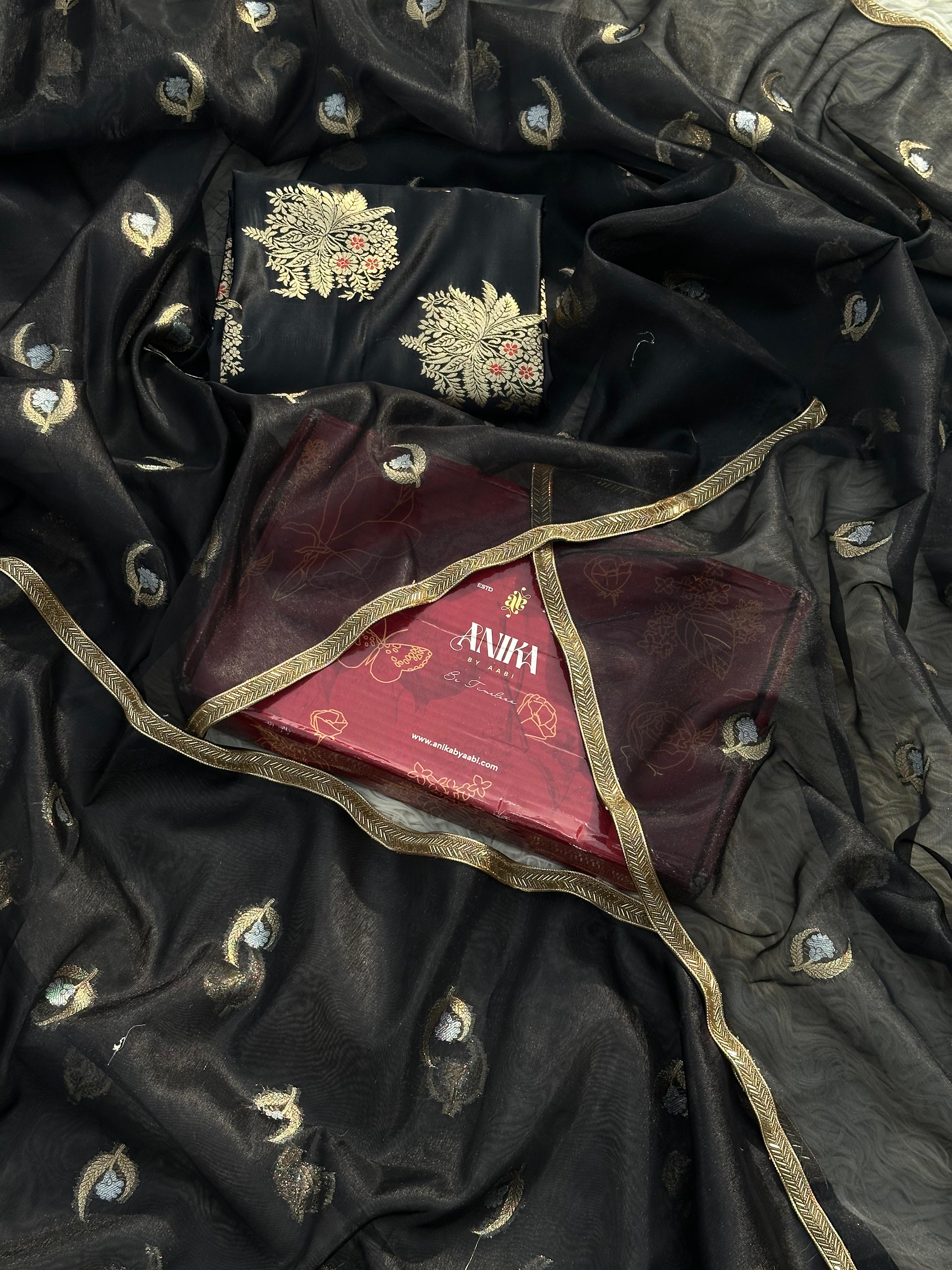 Black Tissue  Saree -  Anika's Exclusive Edit