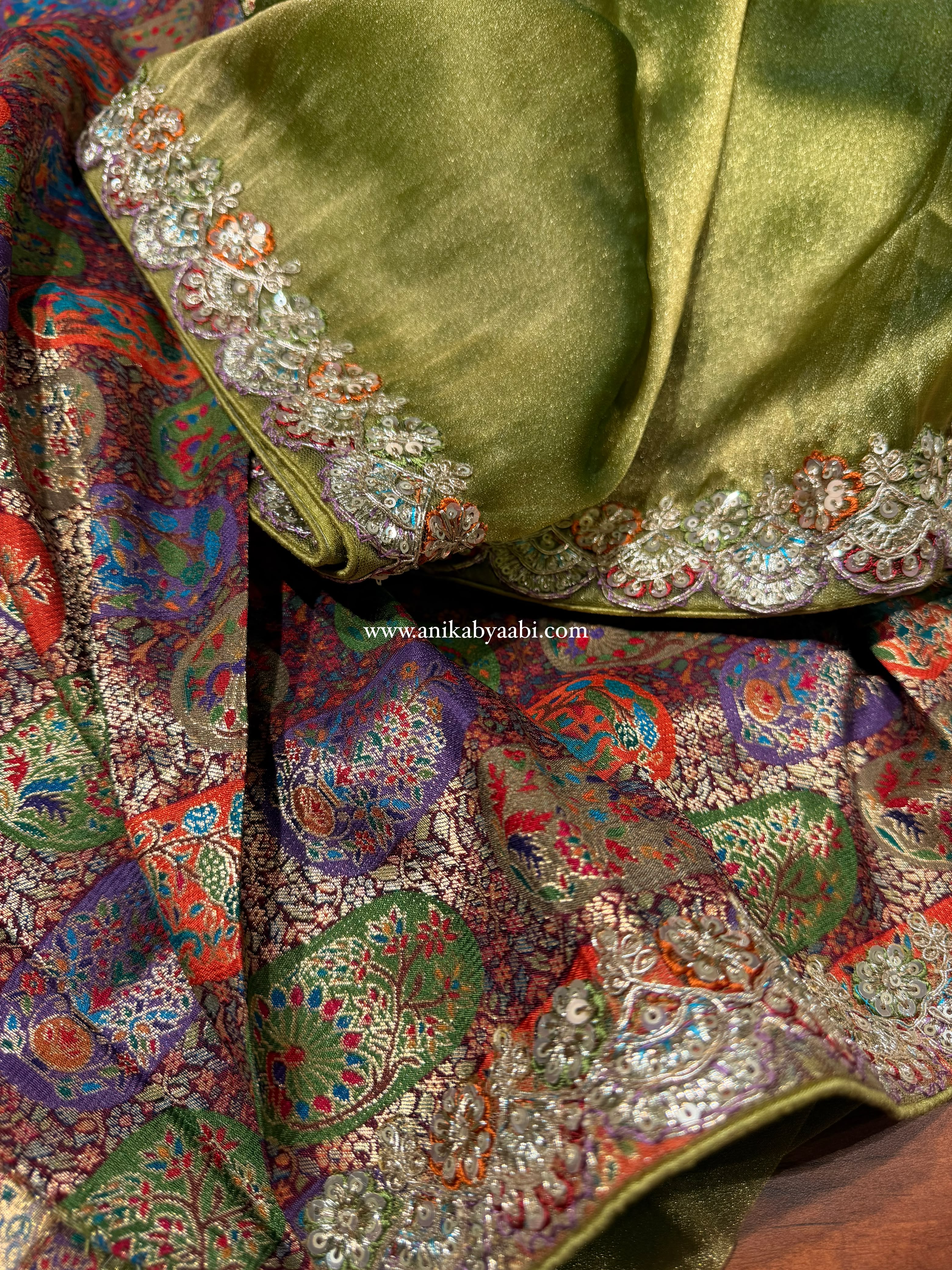 Anika's Green Designer Saree -Anaya Festive Edit AA366