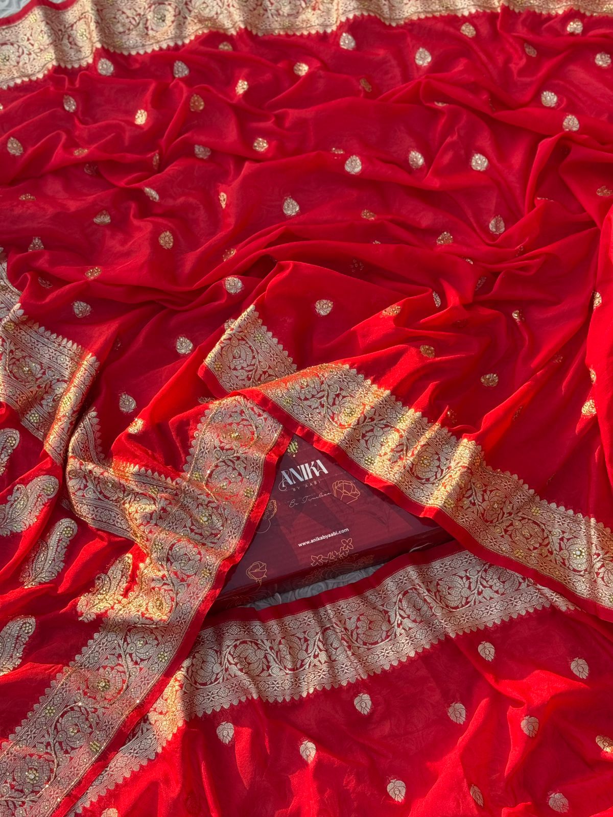SAMHITA -Anika's Red Banarasi Silk saree