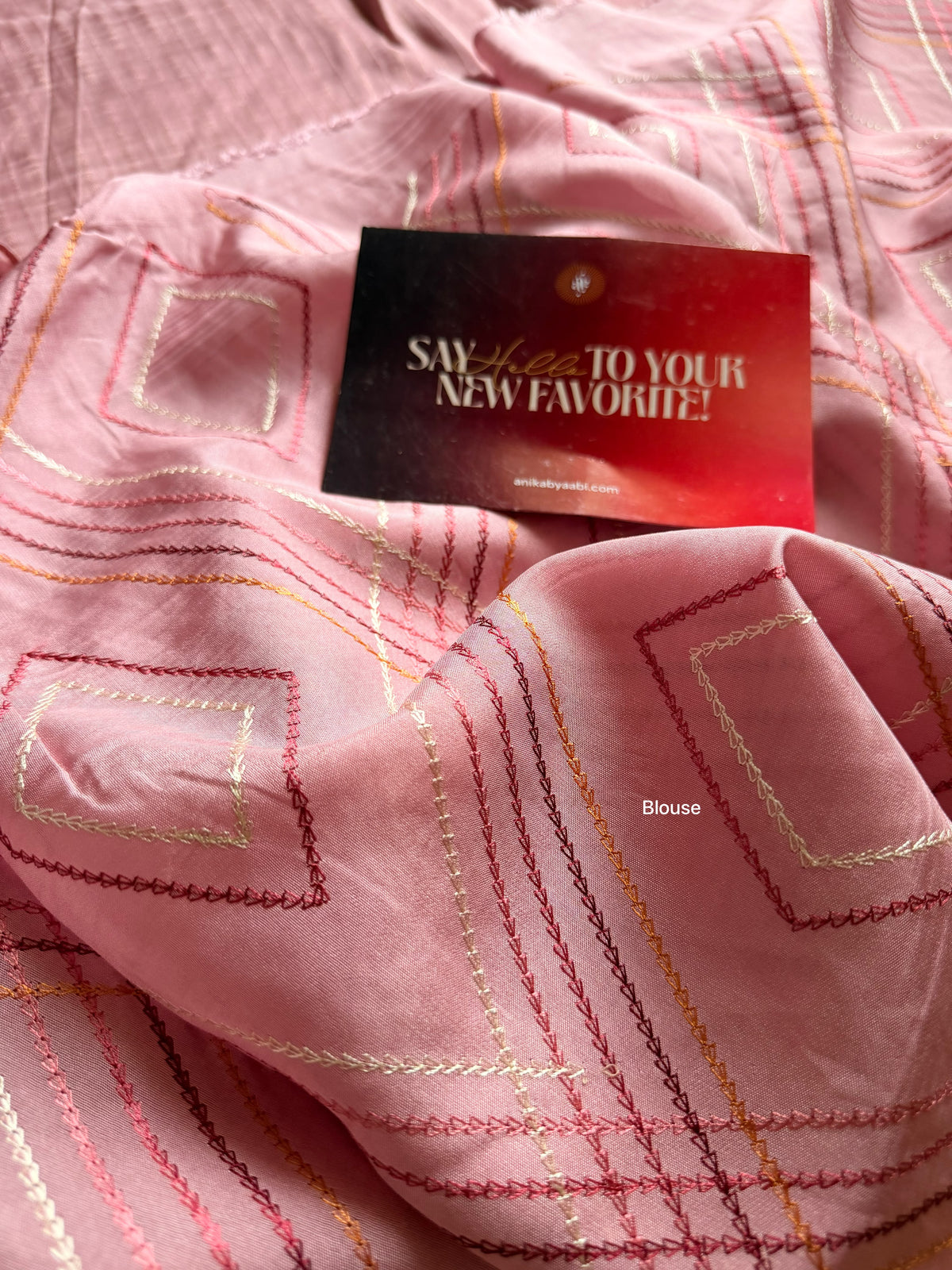 Riva - Soft chinon stripe saree with embroidery-01
