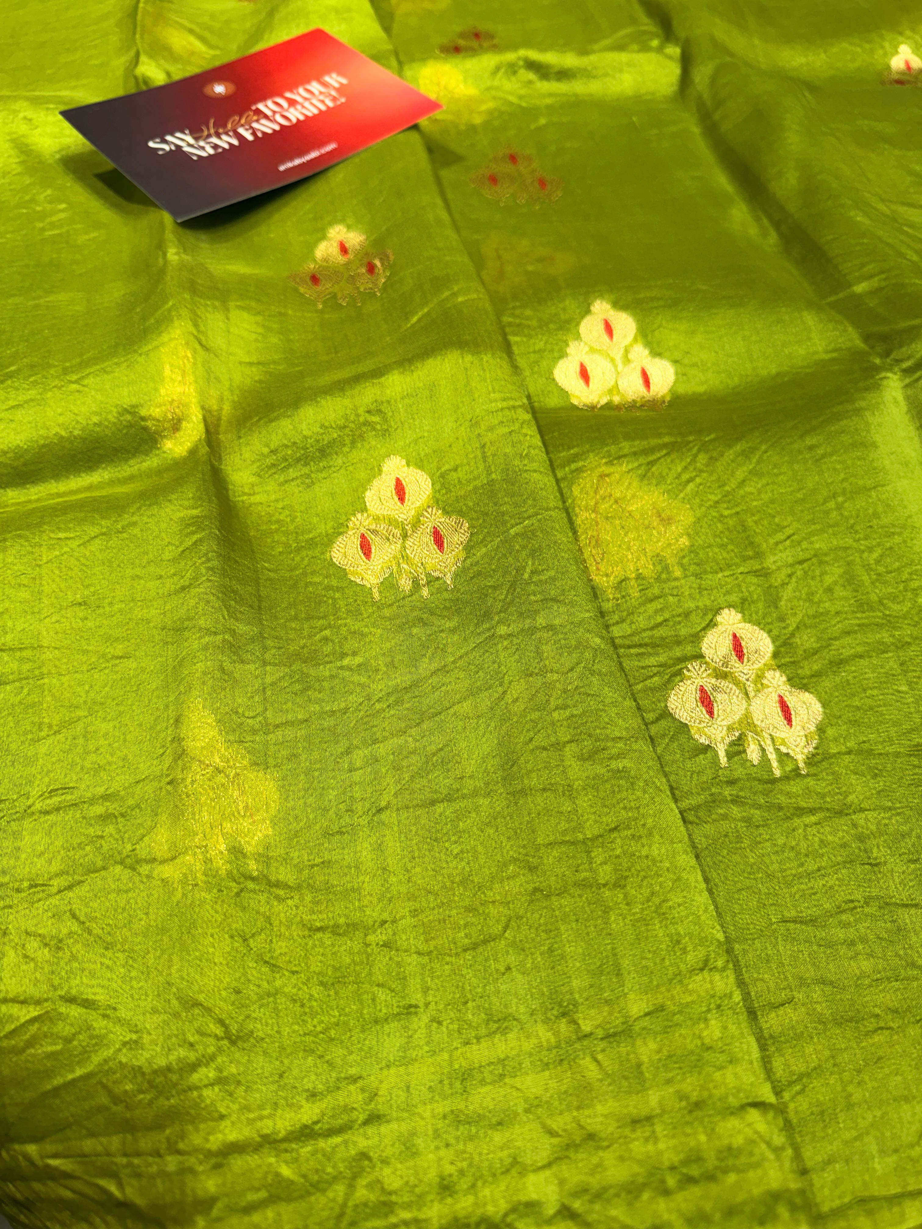Pure Banarasi Kora Organza Saree – Green - BKO-701