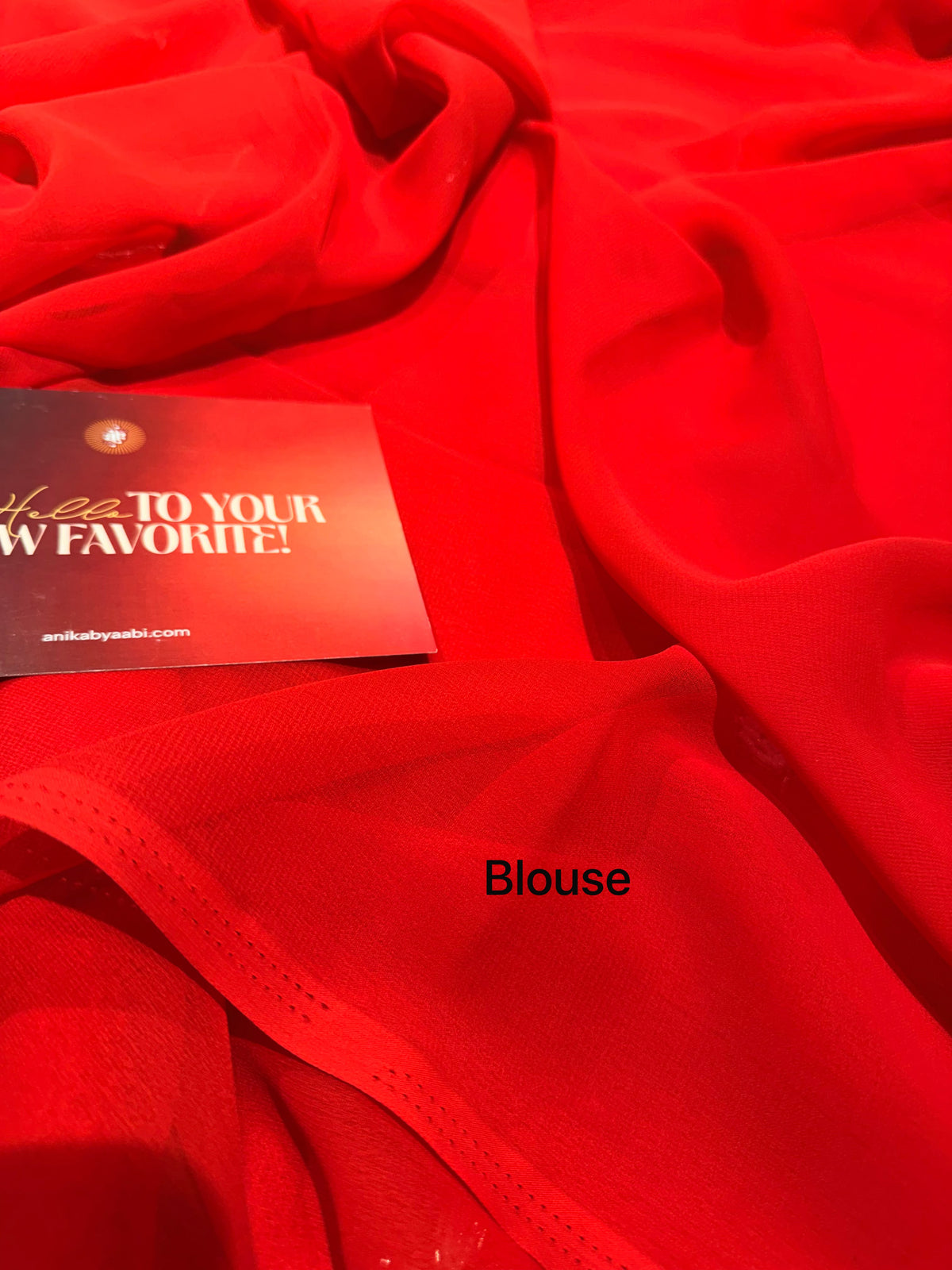 Anika's Soft Chiffon saree -Red