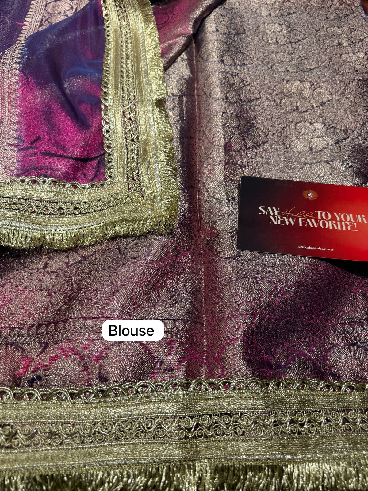 Tissue Motif Lace Saree -TLM14