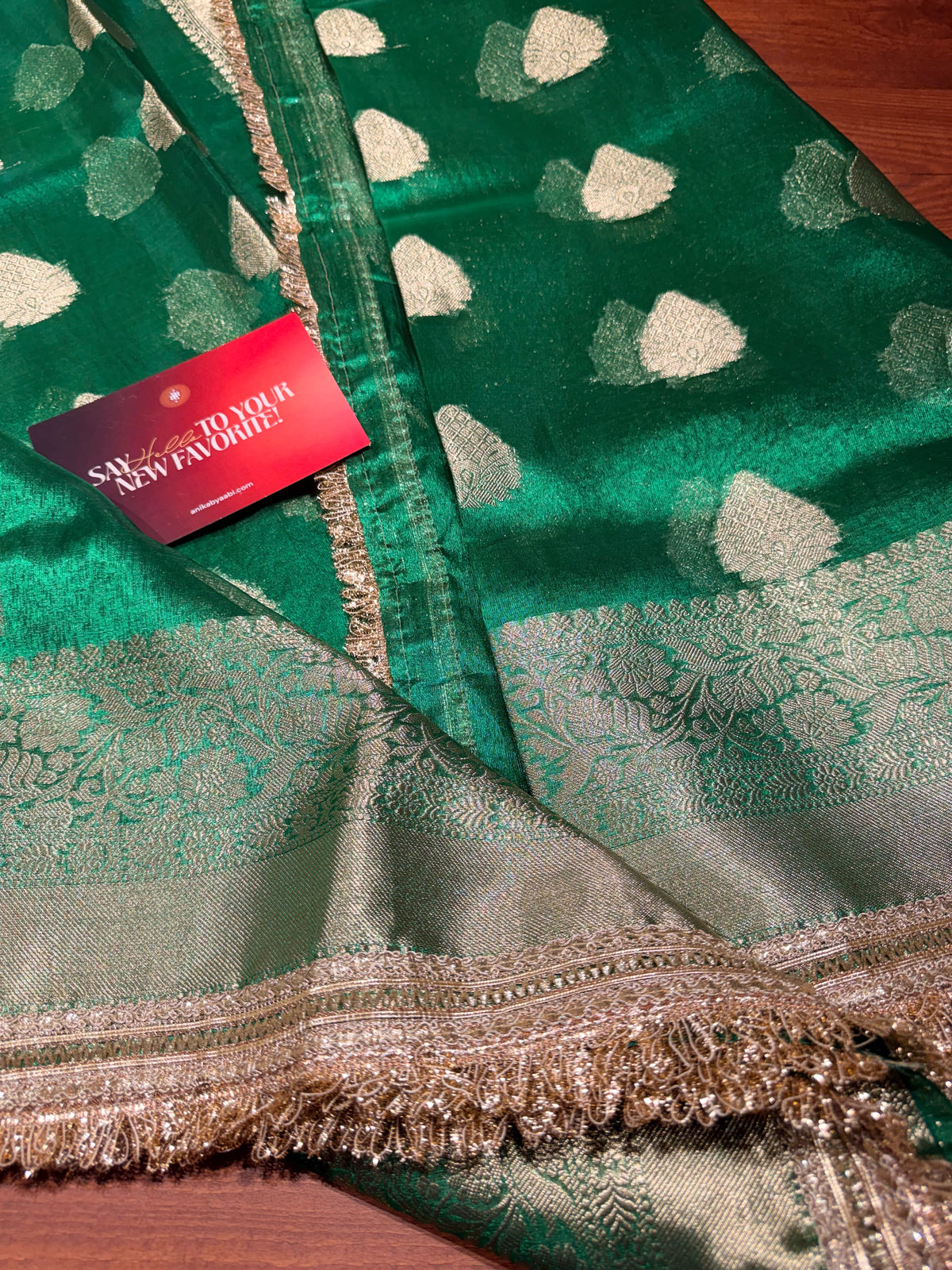 Tissue Motif Lace Saree -TLM13