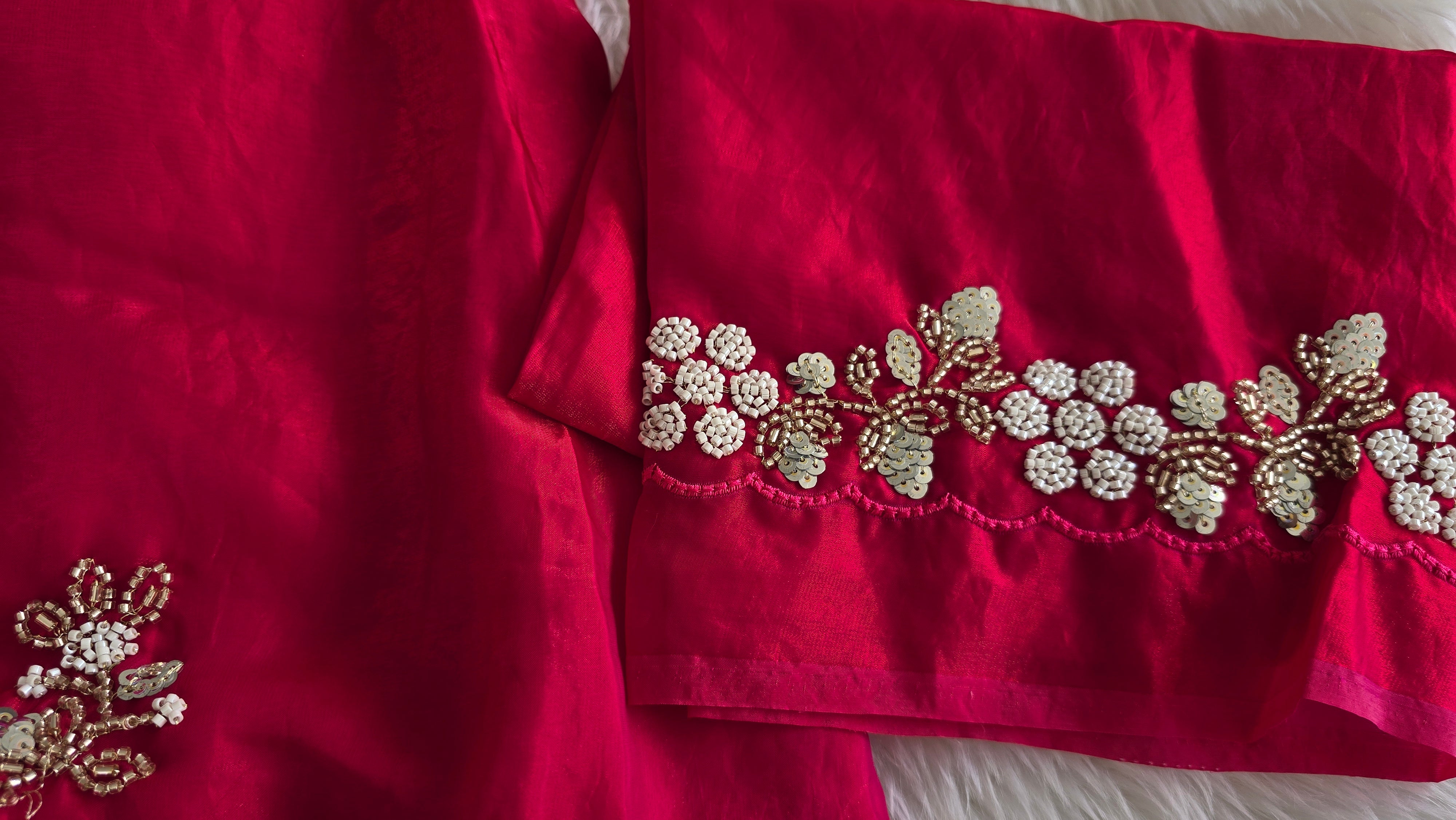 RADHIYA-DARK RANIPINK SAREE