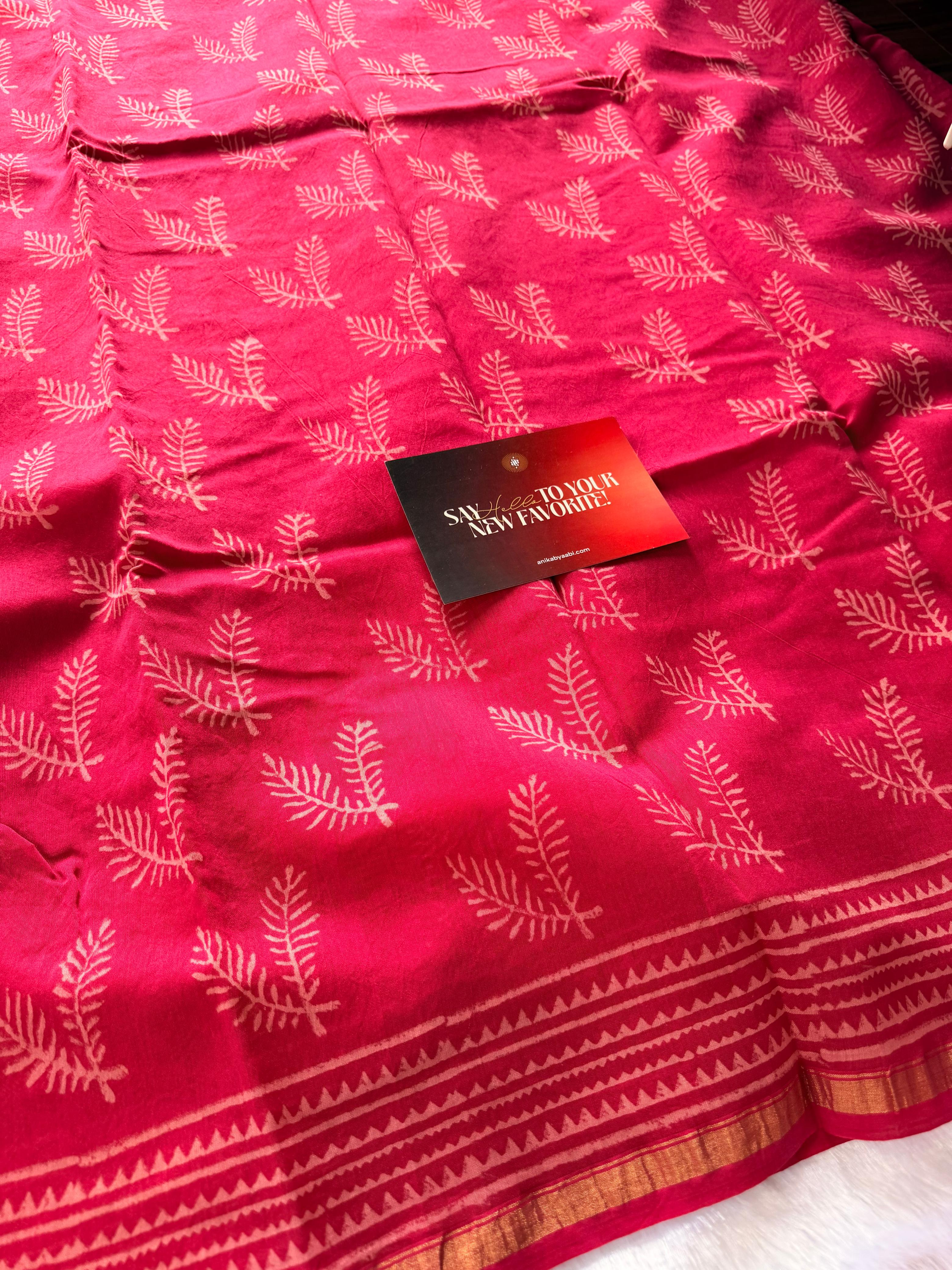 Pure Chanderi Silk Cotton Saree – 
Product Code- CSC-404