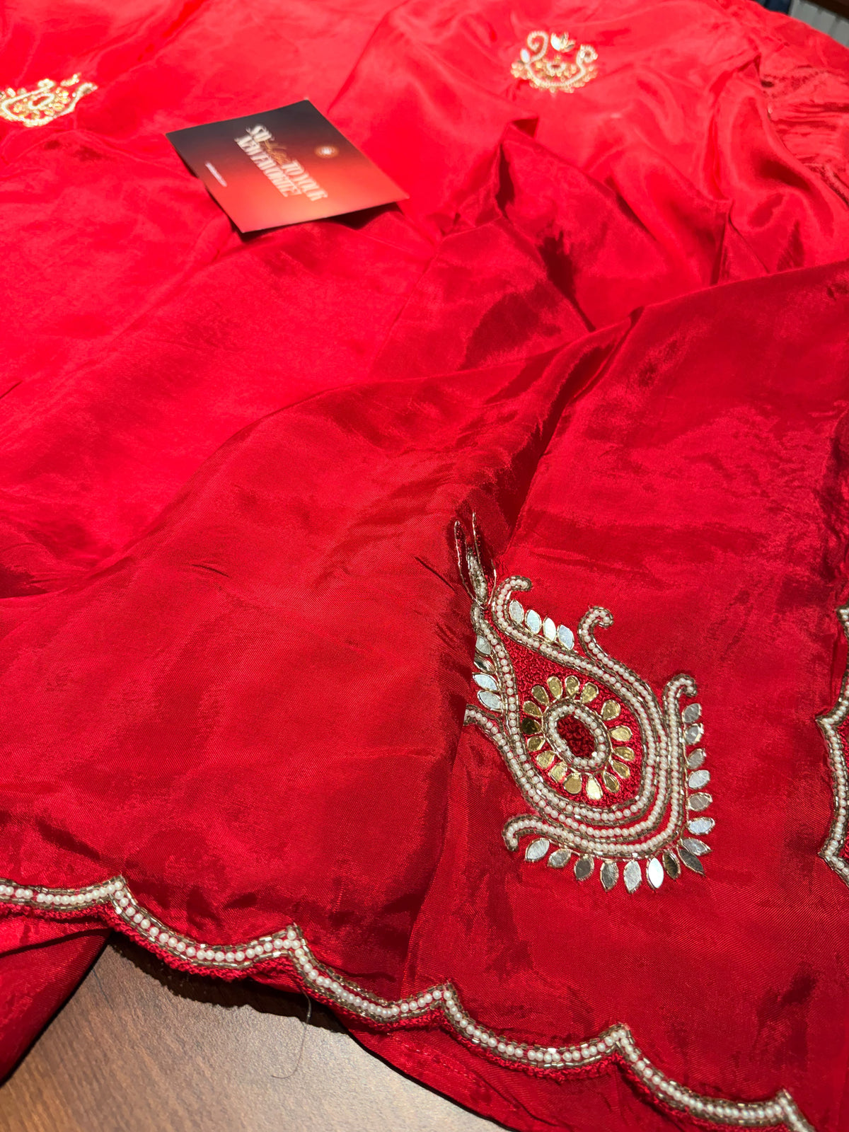 Anika's Ragha -Dual Shade Red
