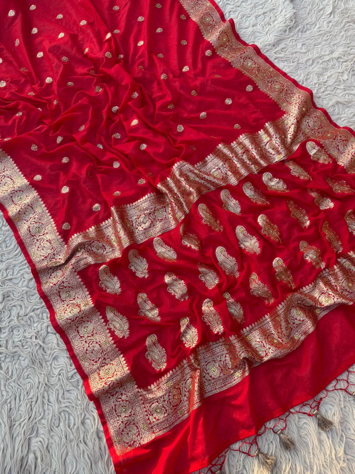 SAMHITA -Anika's Red Banarasi Silk saree