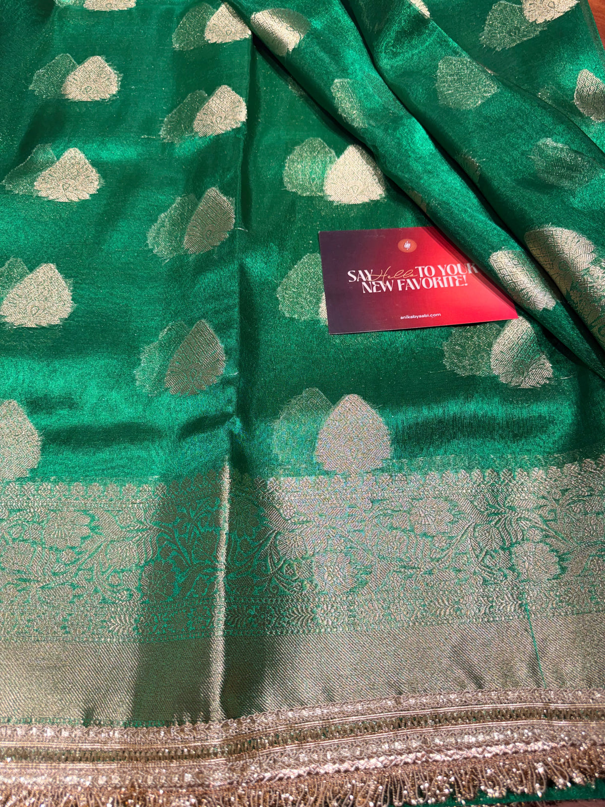 Tissue Motif Lace Saree -TLM13