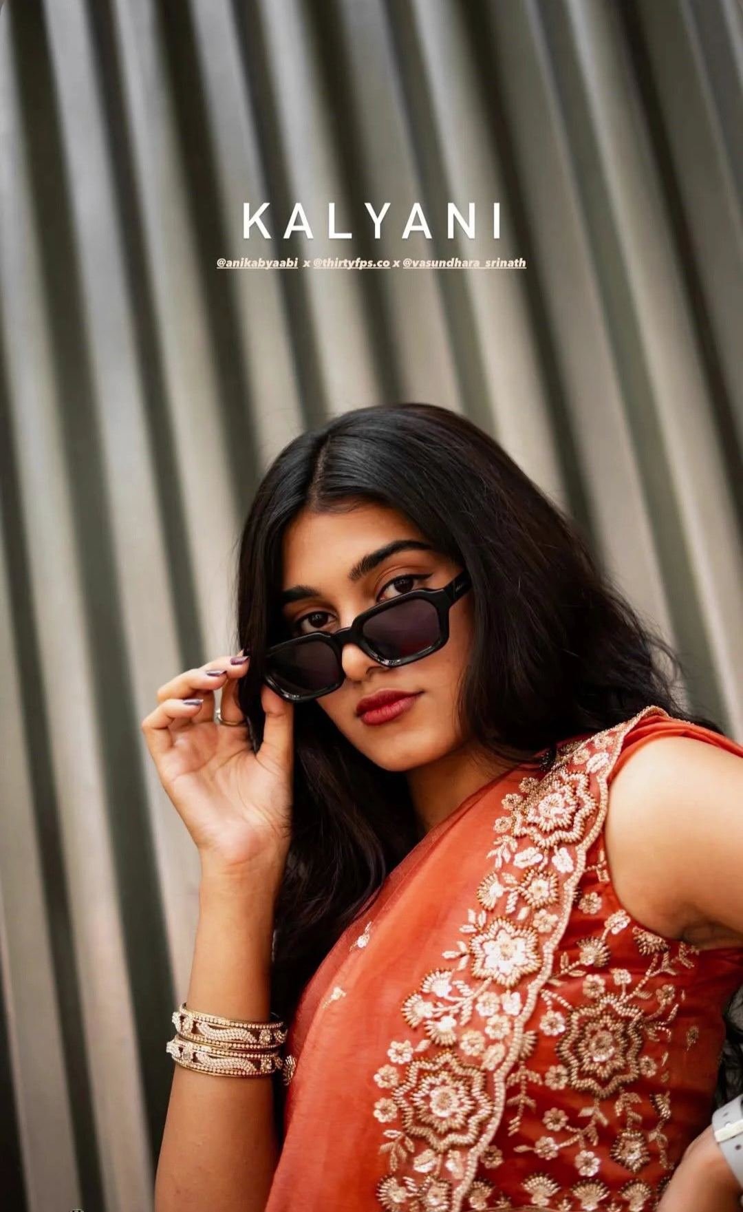 Rustic Orange Heavy work Designer saree - Anaya Festive Edit - AA36