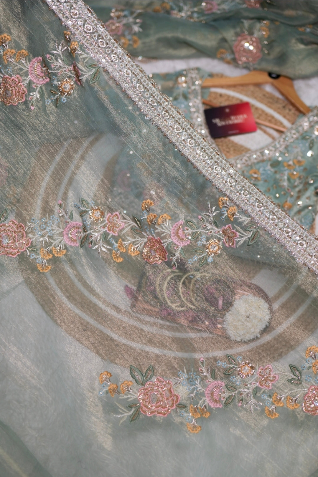 Anika's Kalki Bridal Designer Tissue silk saree with Blouse-AK01