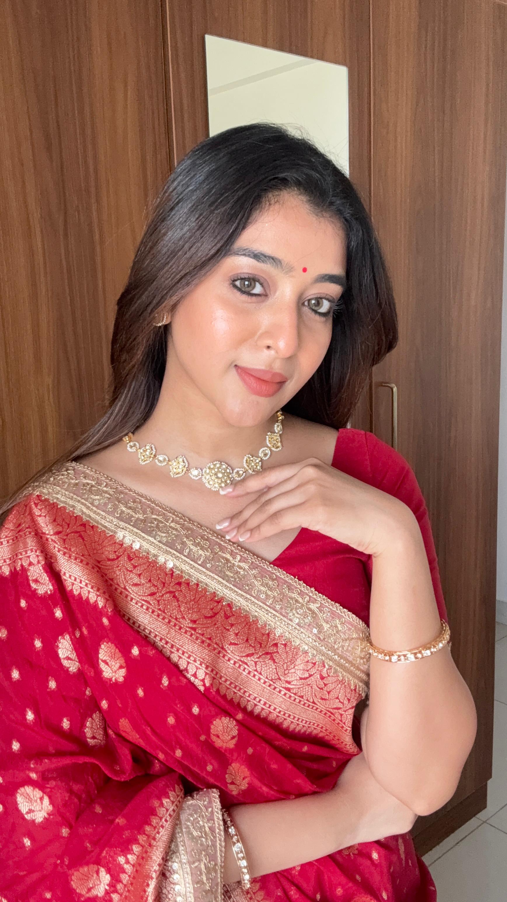 BOLLYWOOD RED - Semi Georgette silk saree