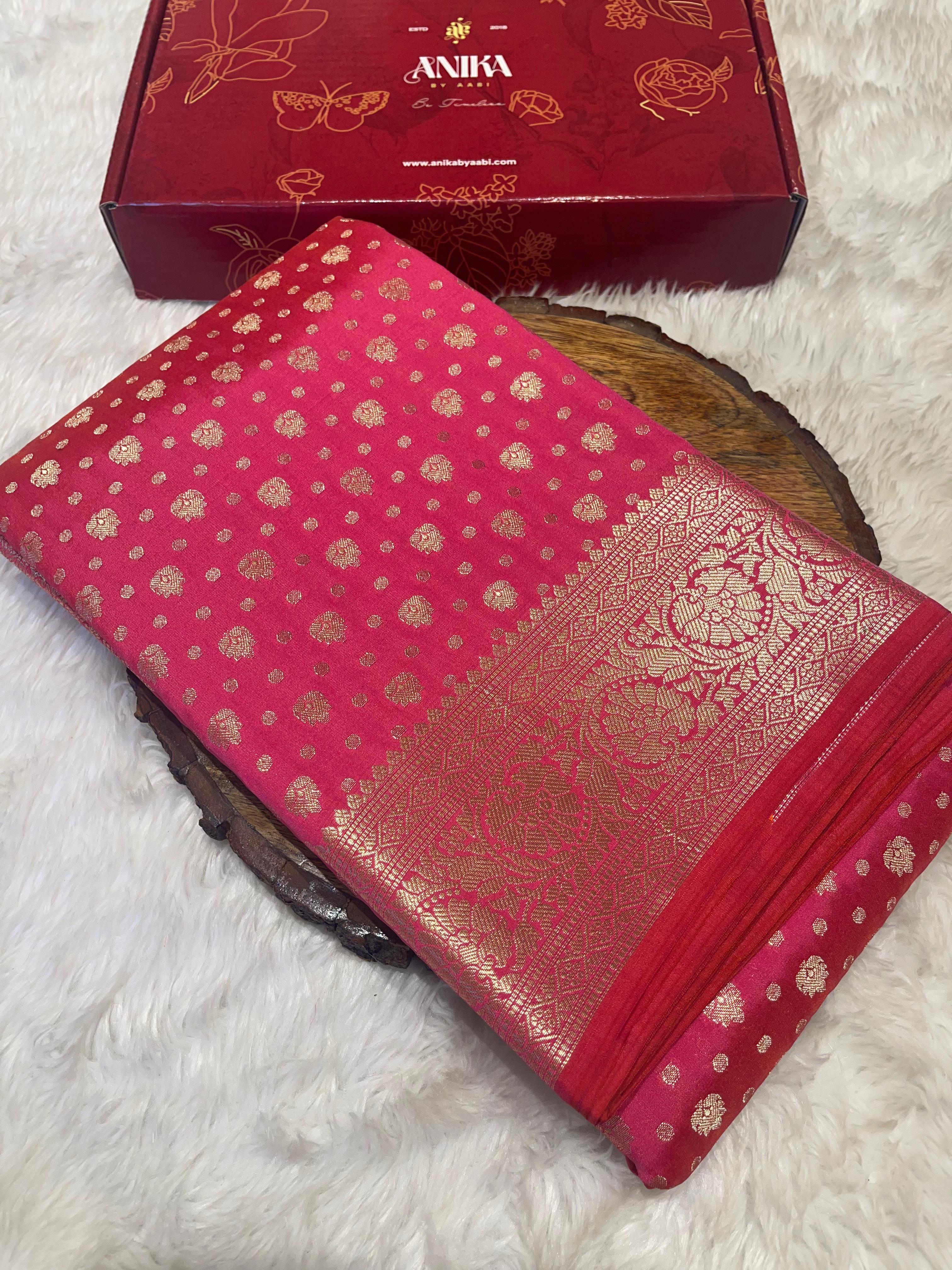 ANIKA'S SEMI KATAN SILK SAREE - ASK04