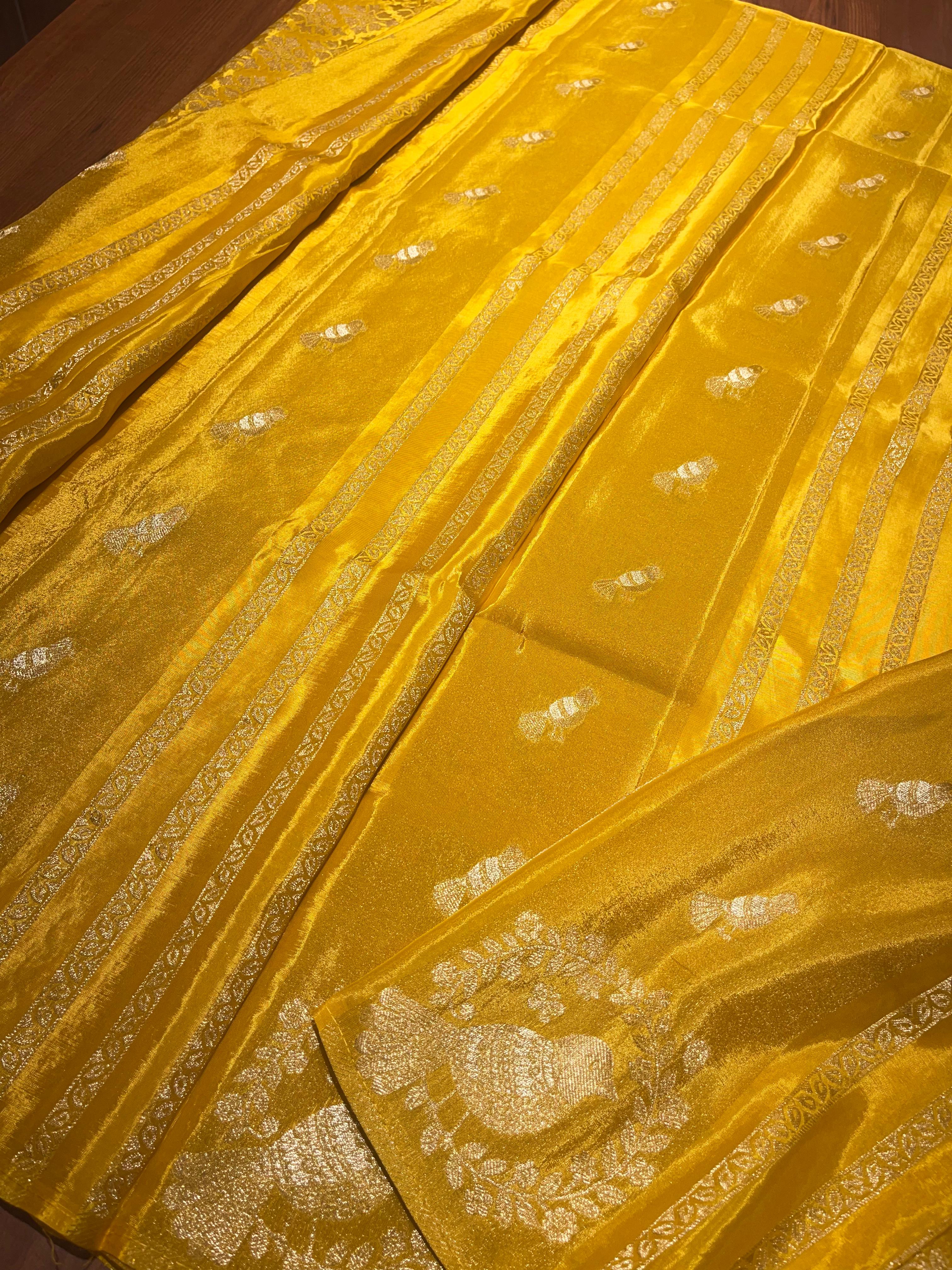 Chinon Soft Silk-Birds summer yellow