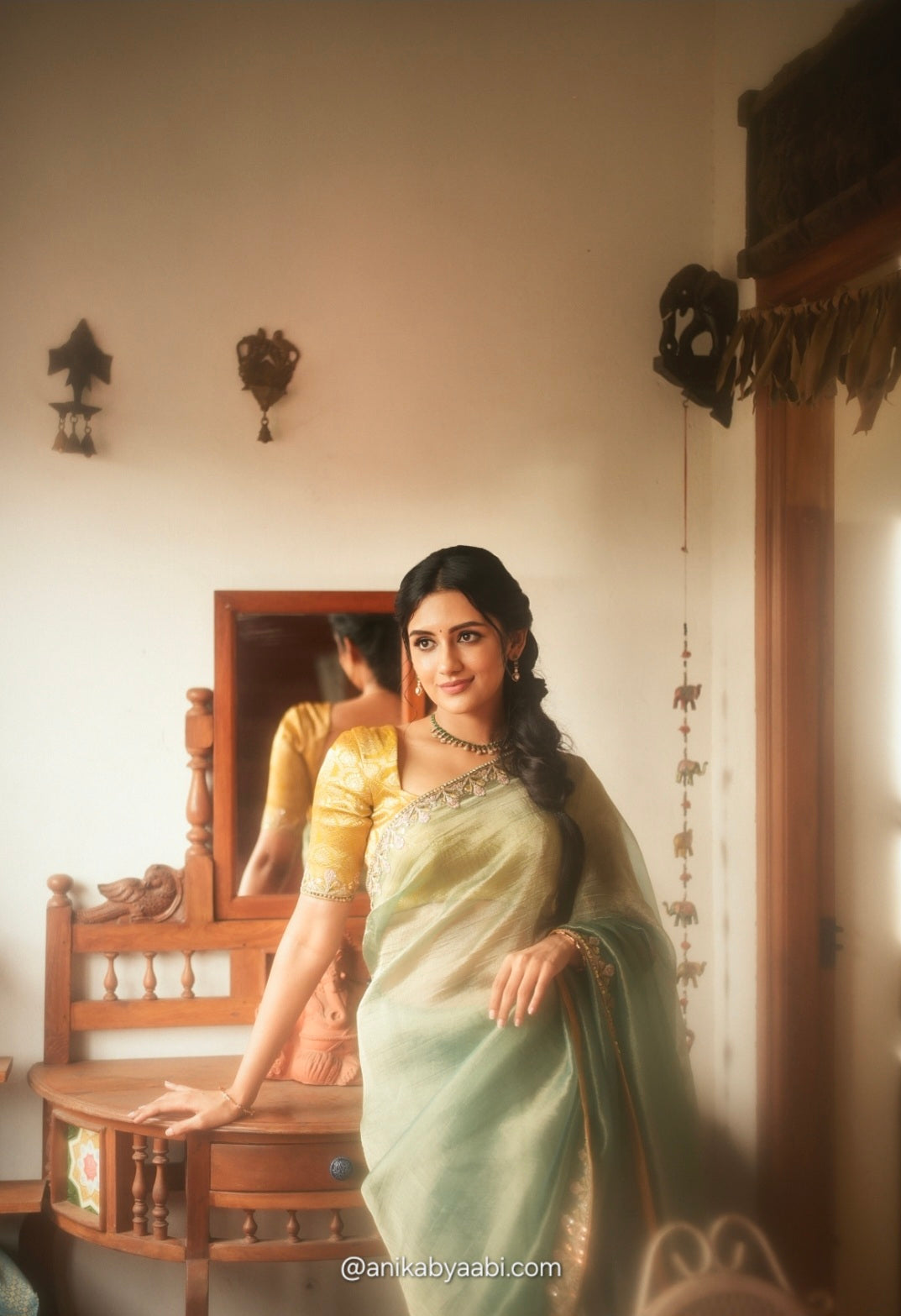 Anika's Premium Tissue Designer Saree -Anaya Festive Edit A28