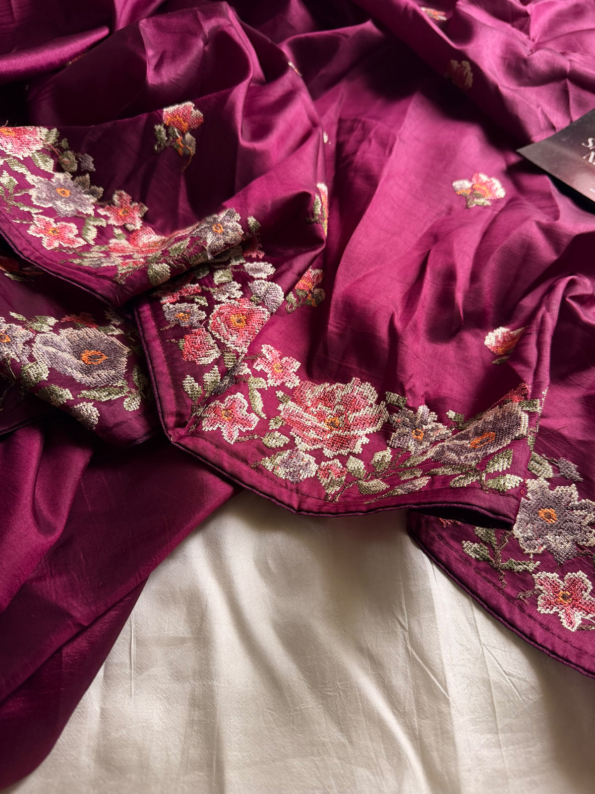 Soft chinon Floral Saree-01