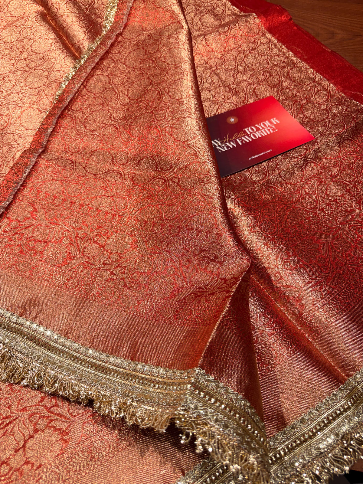Tissue Motif Lace Saree -TLM11
