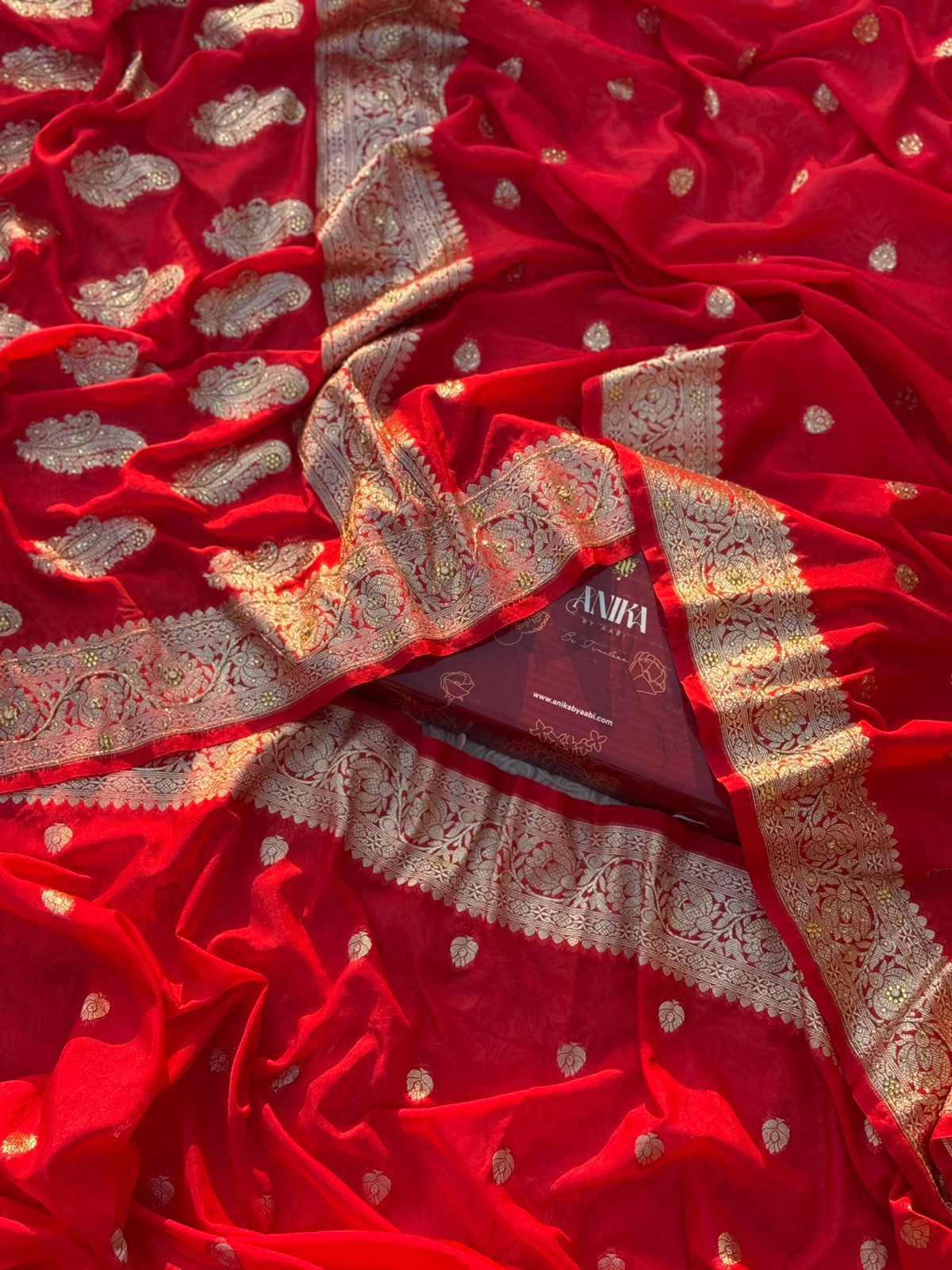 SAMHITA -Anika's Red Banarasi Silk saree