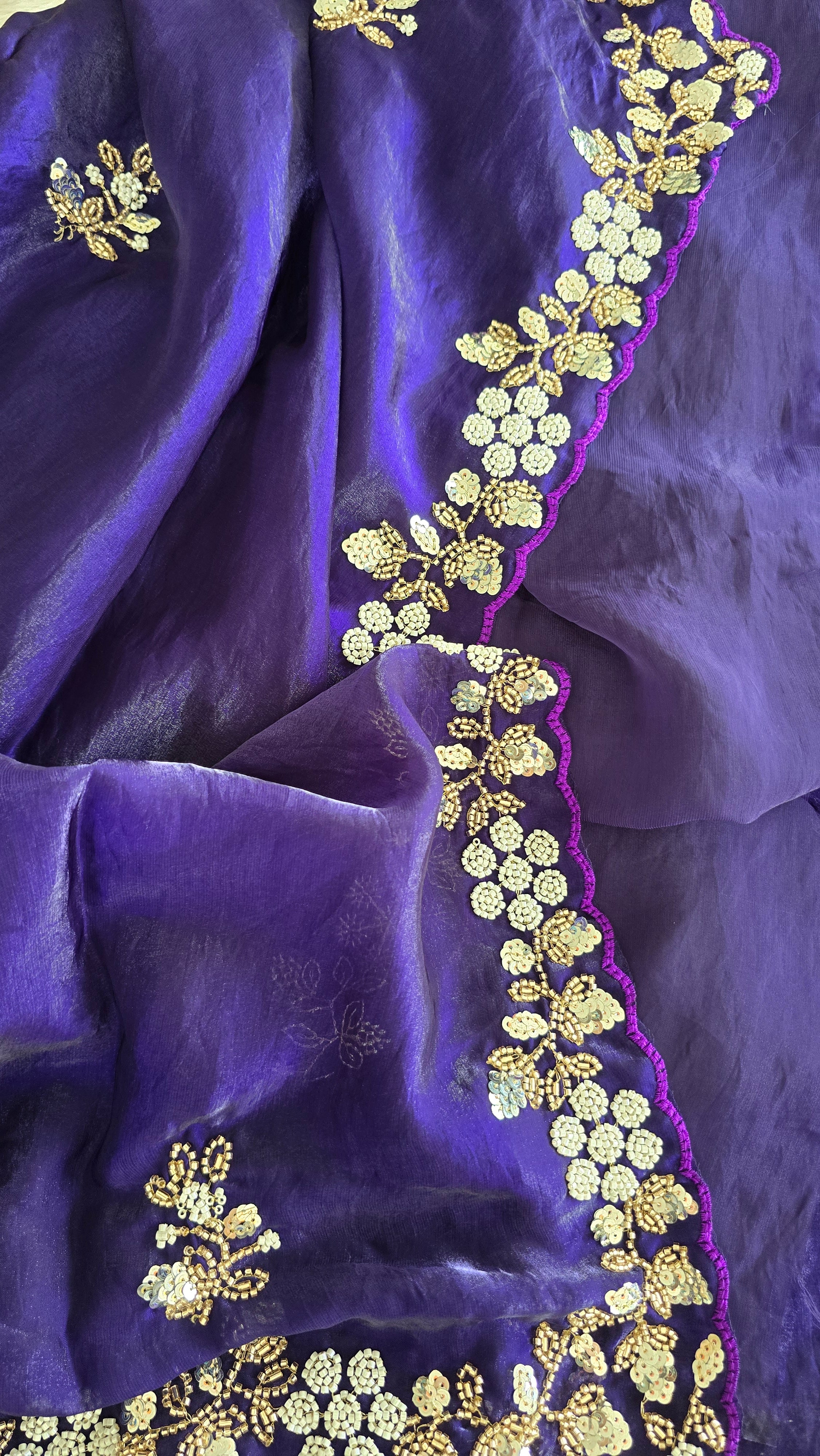 RADHIYA-PURPLE SAREE