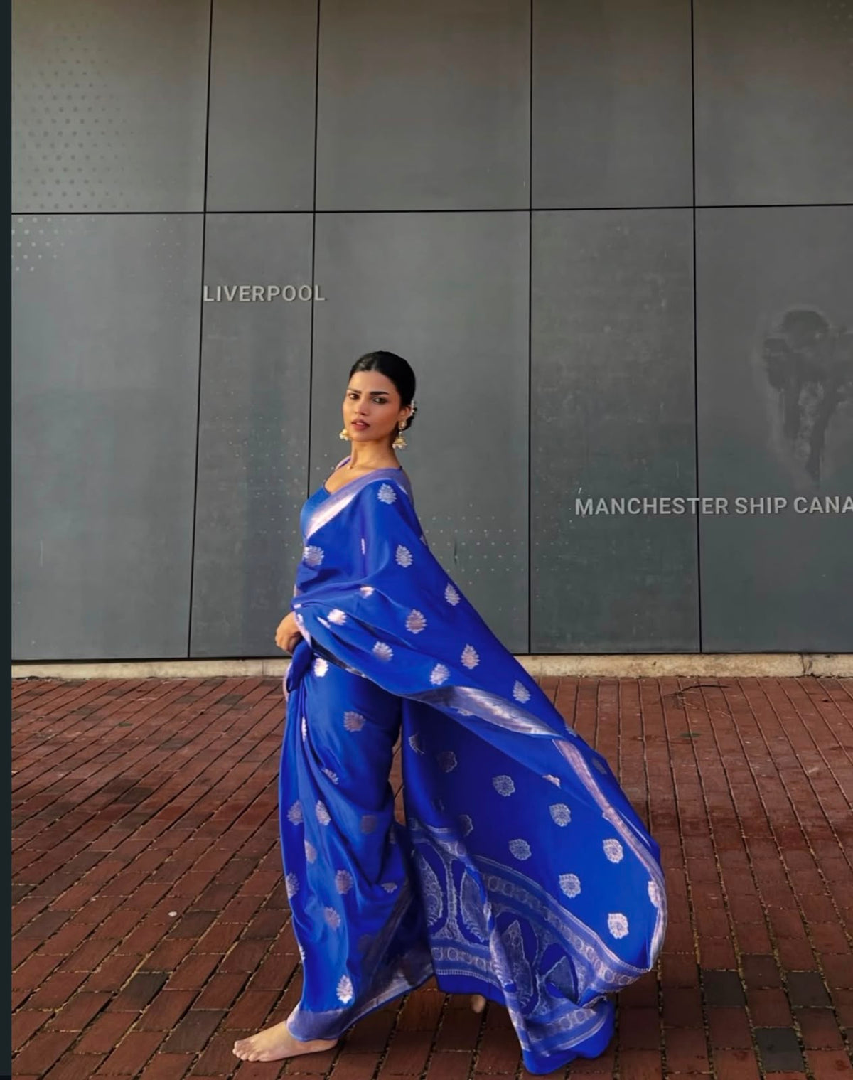 Royalblue  Banarasi Mushro Silk Saree