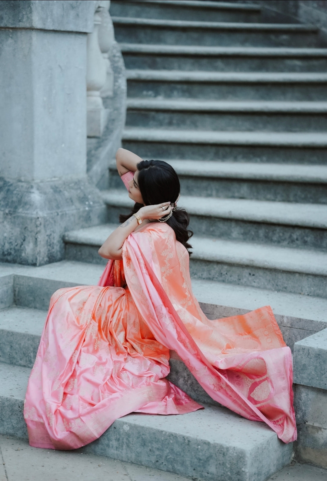 KEERTHI-PINK DELIGHT BANARASI LUXE SAREE