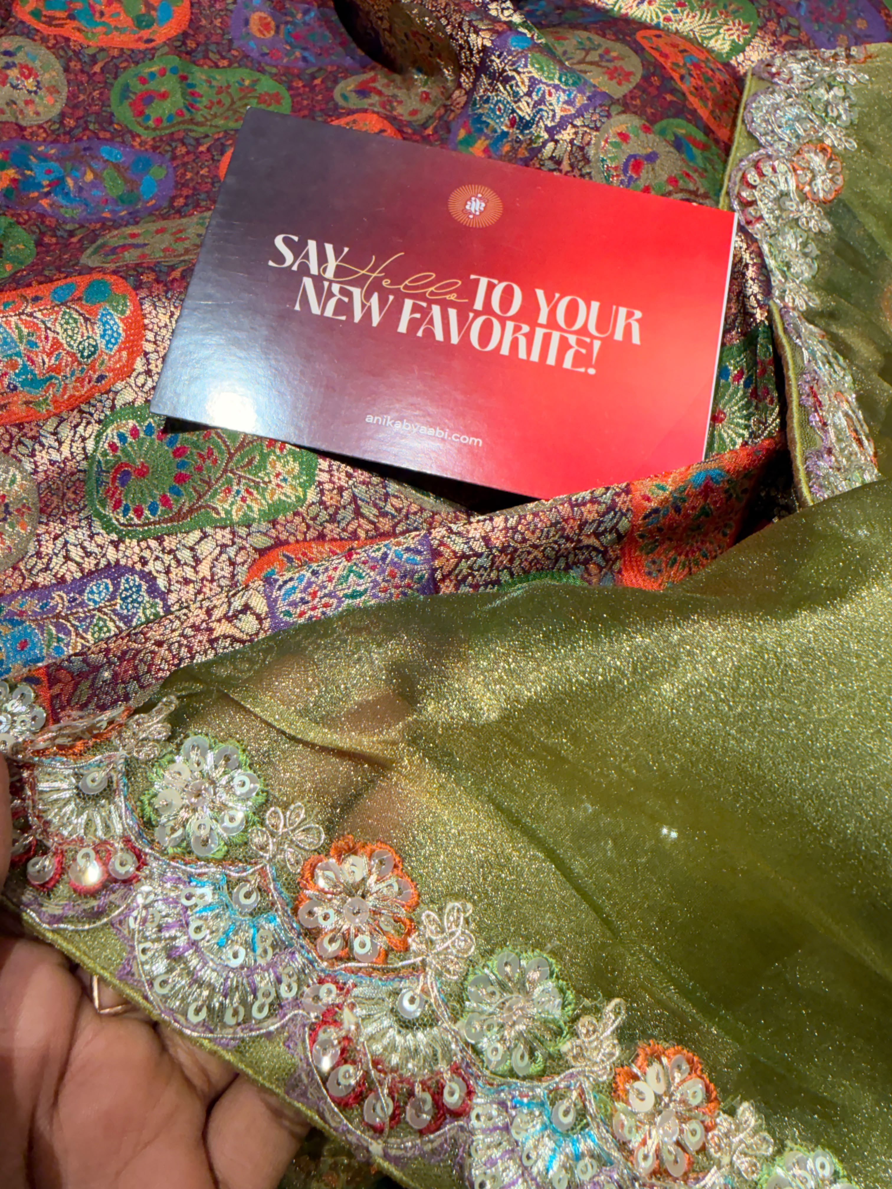 Anika's Green Designer Saree -Anaya Festive Edit AA366