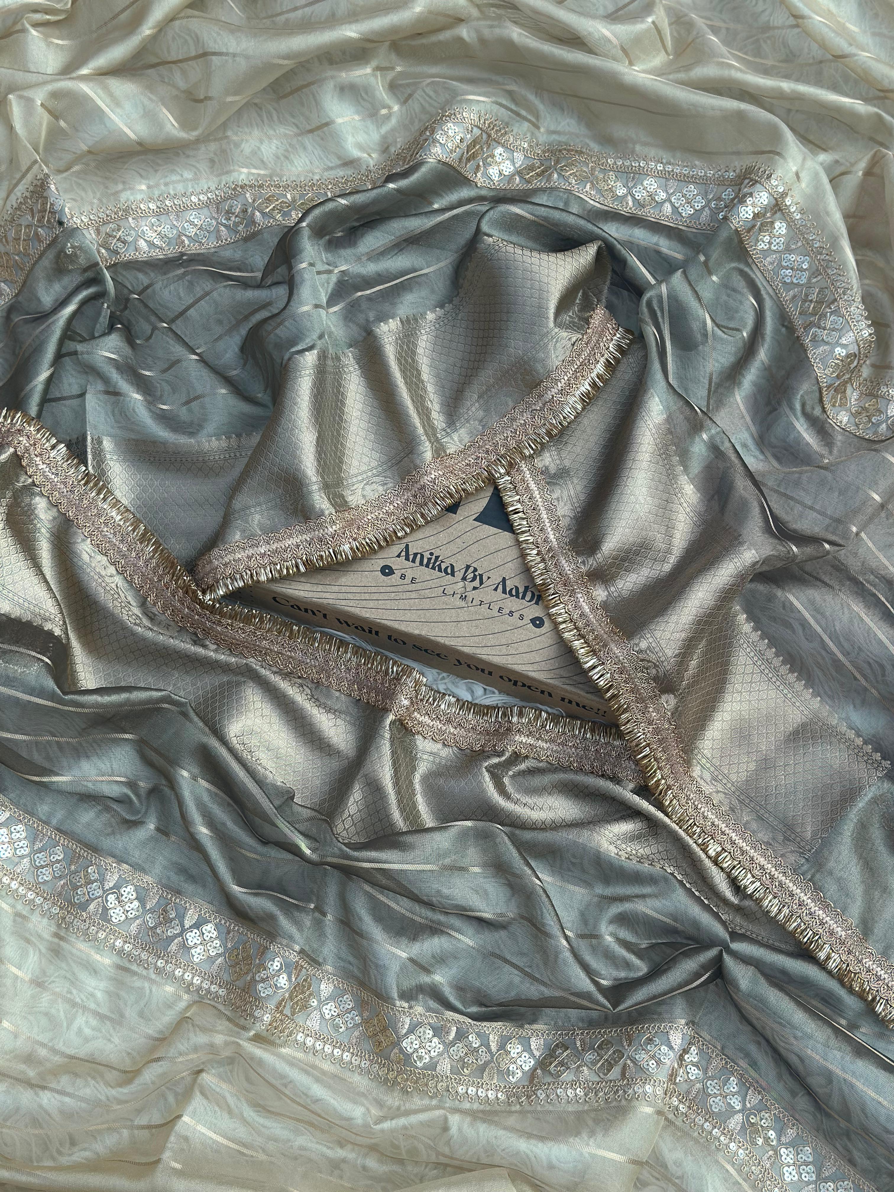 Anika's Banarasi Tissue silk saree-YARA3