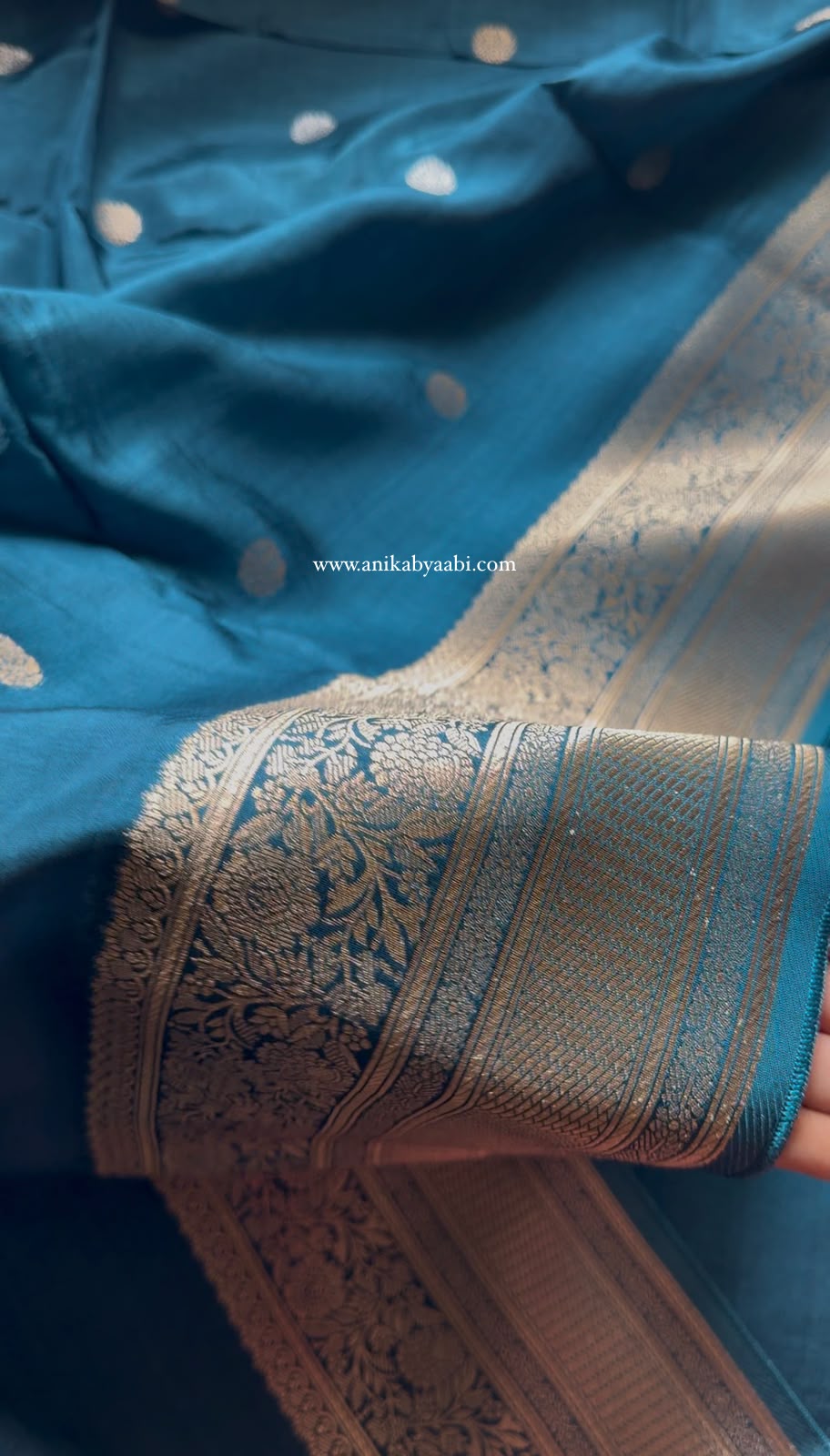 VINTAGE BANARASI-METALLICE BLUE SAREE