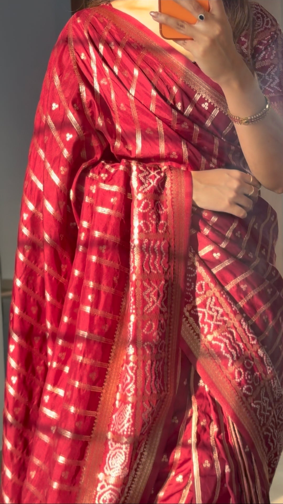 Bandini Exclusive Semi katan silk saree - Dark Maroon AT01