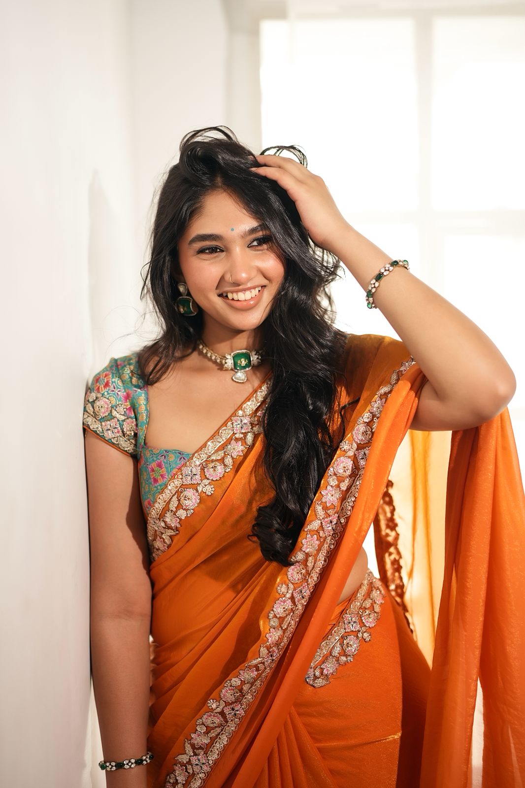 Anika's Dark yellow  Designer Saree -Anaya Festive Edit AA33