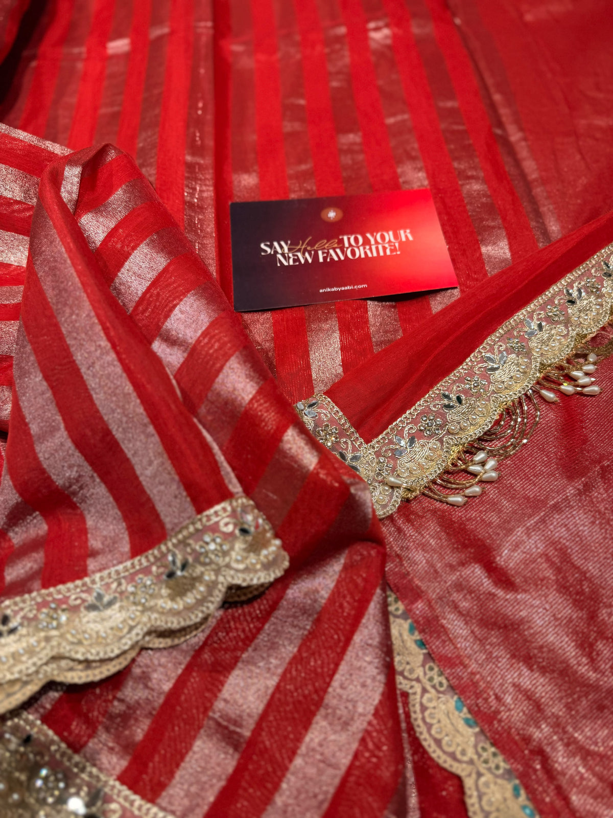 Banarasi Tissue silk saree Festive Edit - Red