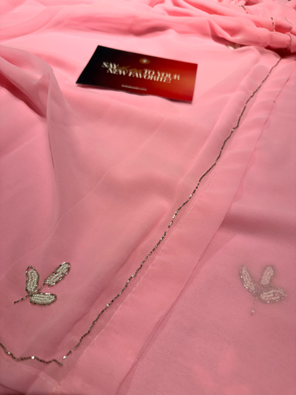 Anika's Soft Chiffon saree -Babypink
