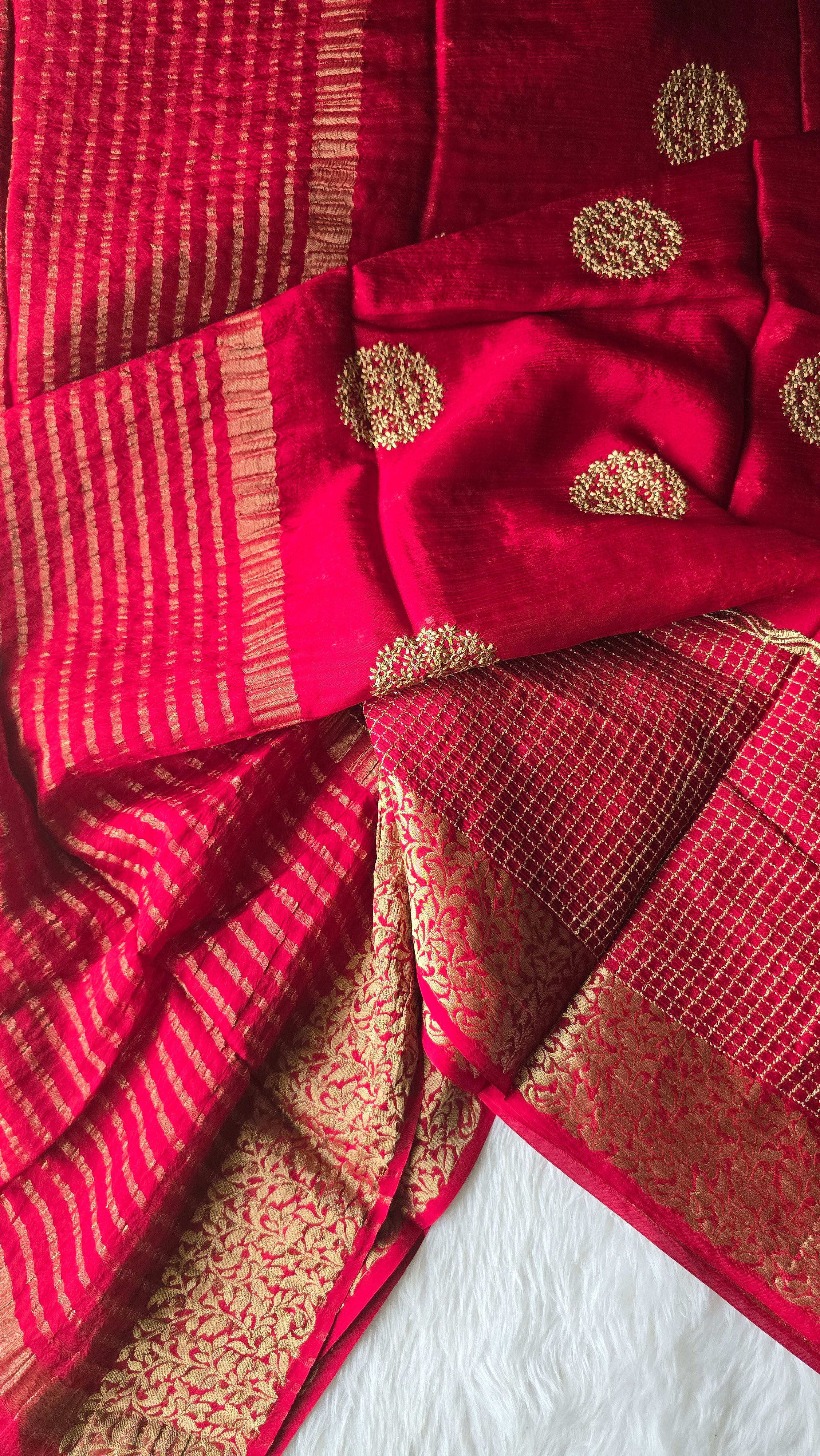 CHINON SILK SAREE-DARKISH MAROON