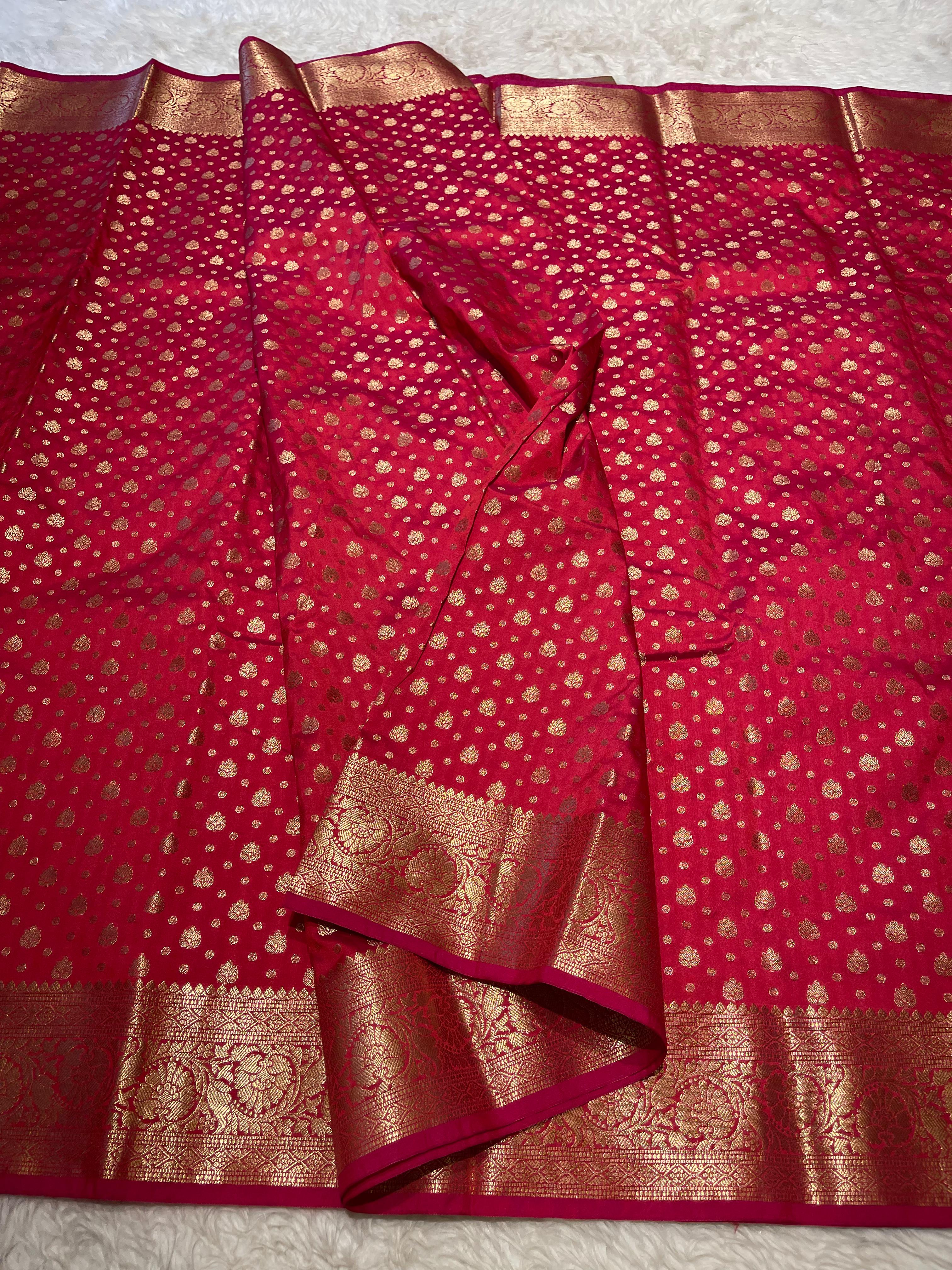 ANIKA'S SEMI KATAN SILK SAREE - ASK07