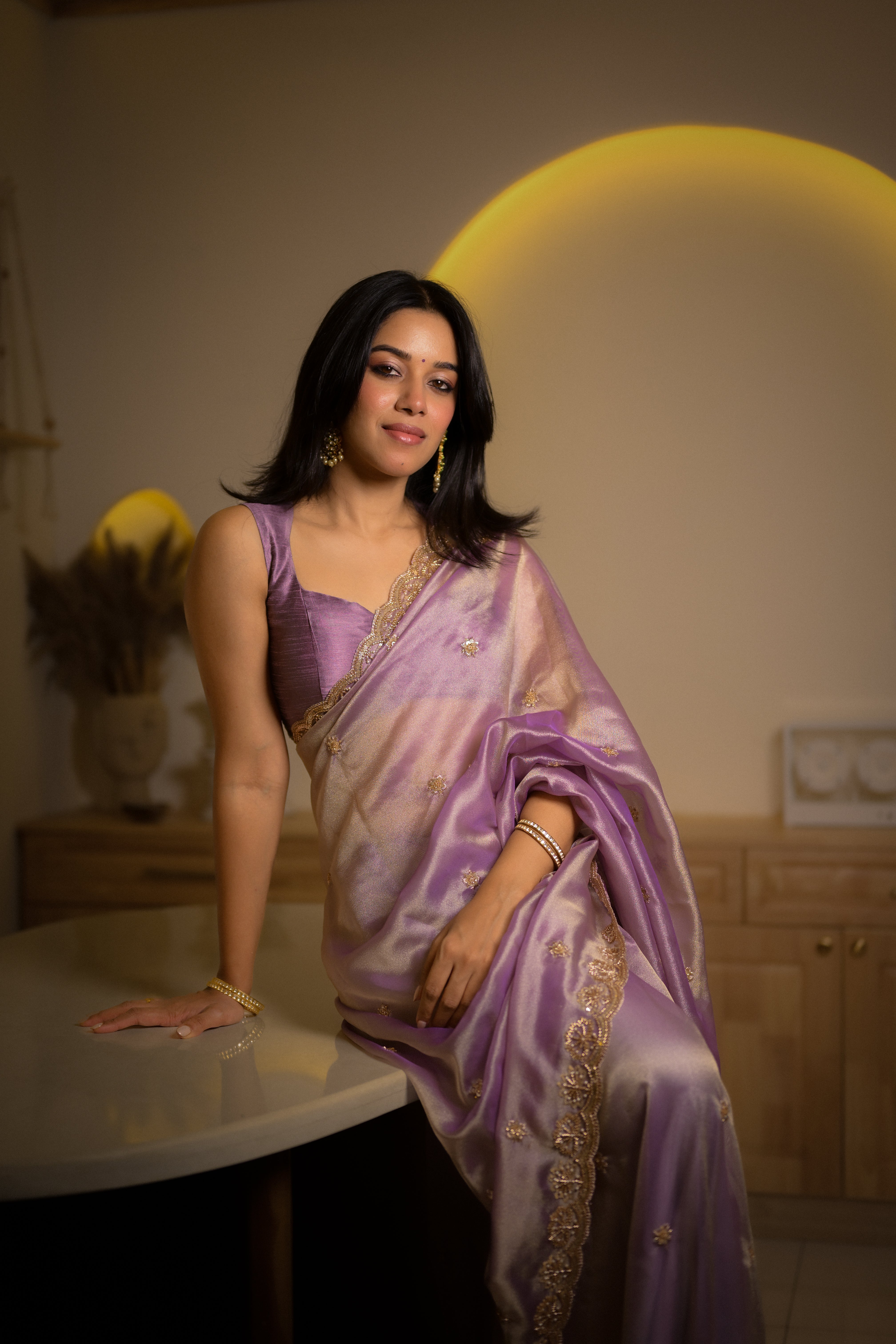 Mirna -Anika's Exclusive Festive Edit designer Tissue silk saree
