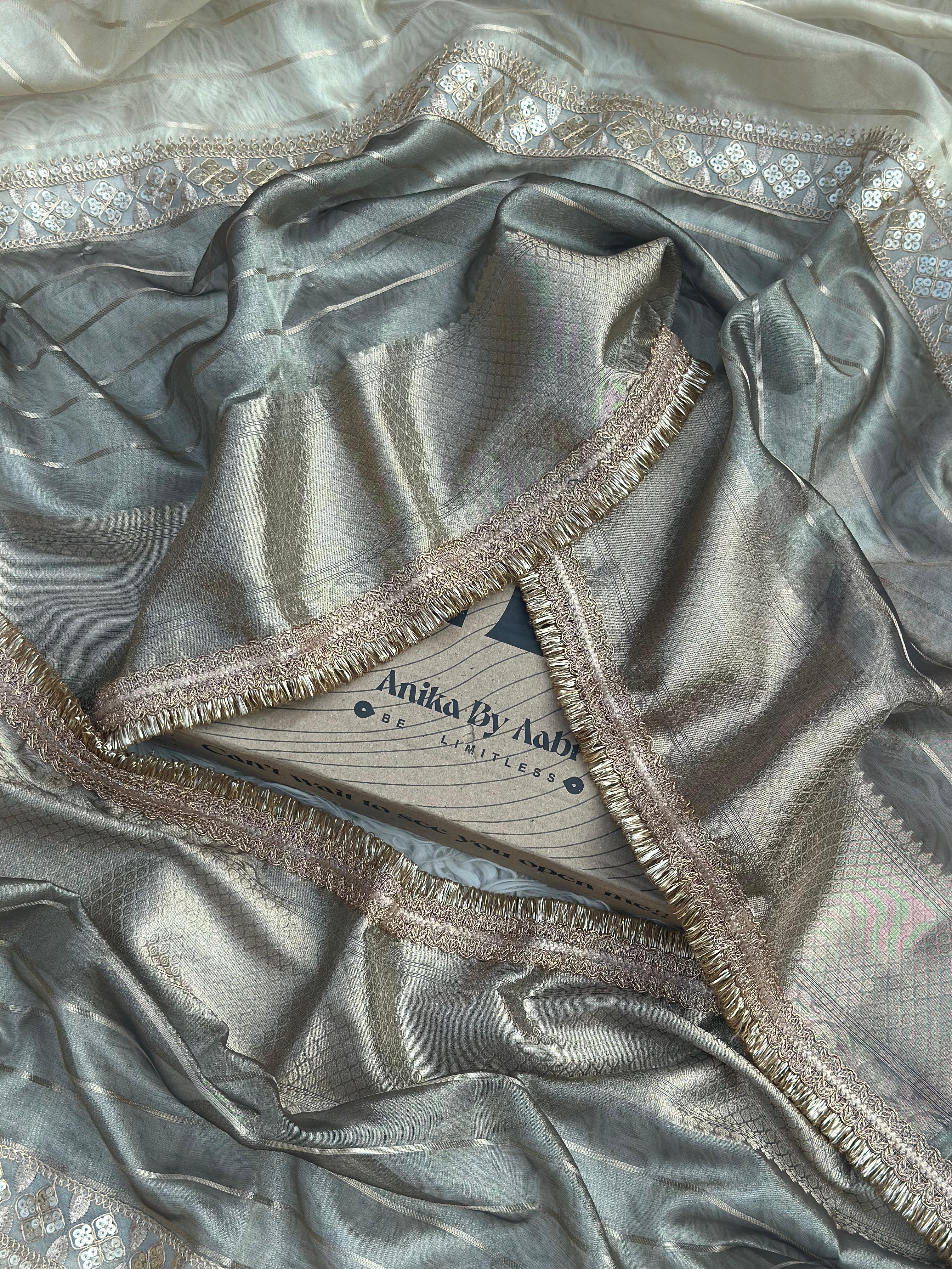 Anika's Banarasi Tissue silk saree-YARA3