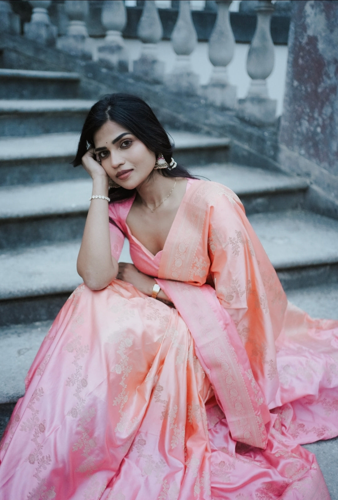 KEERTHI-PINK DELIGHT BANARASI LUXE SAREE