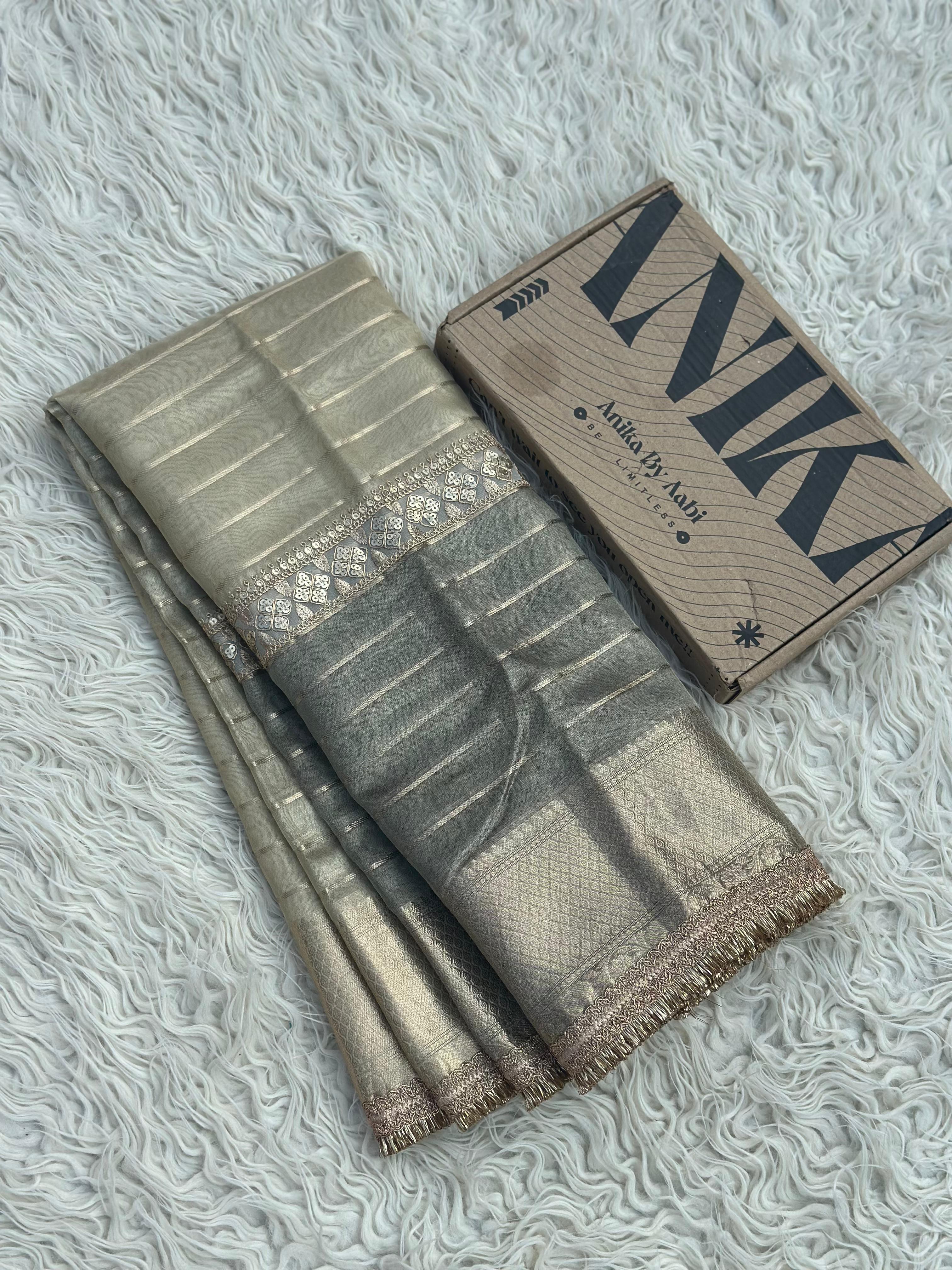 Anika's Banarasi Tissue silk saree-YARA3