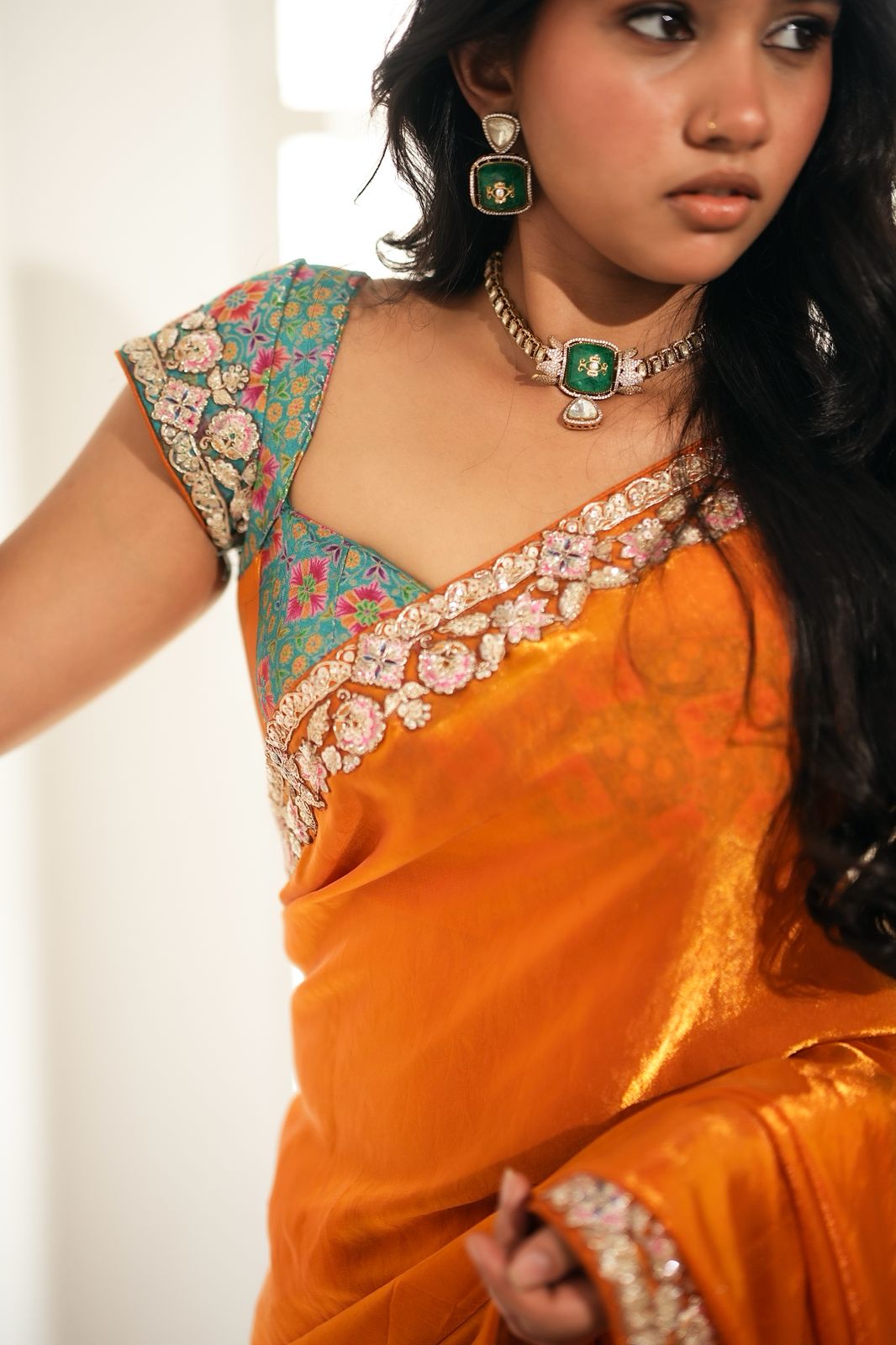 Anika's Dark yellow  Designer Saree -Anaya Festive Edit AA33