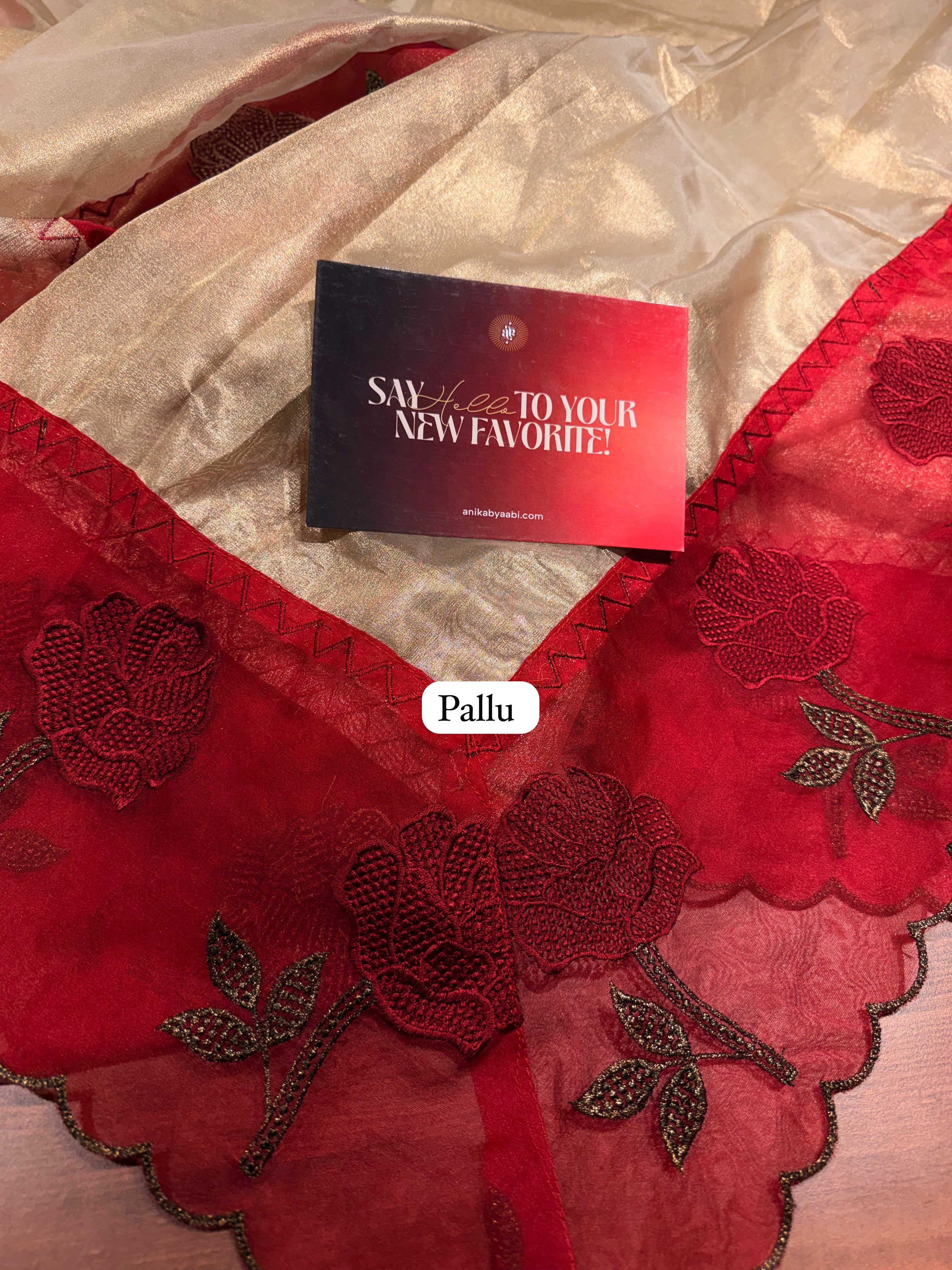 Anika’s Tissue saree with Embriodery an Exclusive Festive Edit - BH01