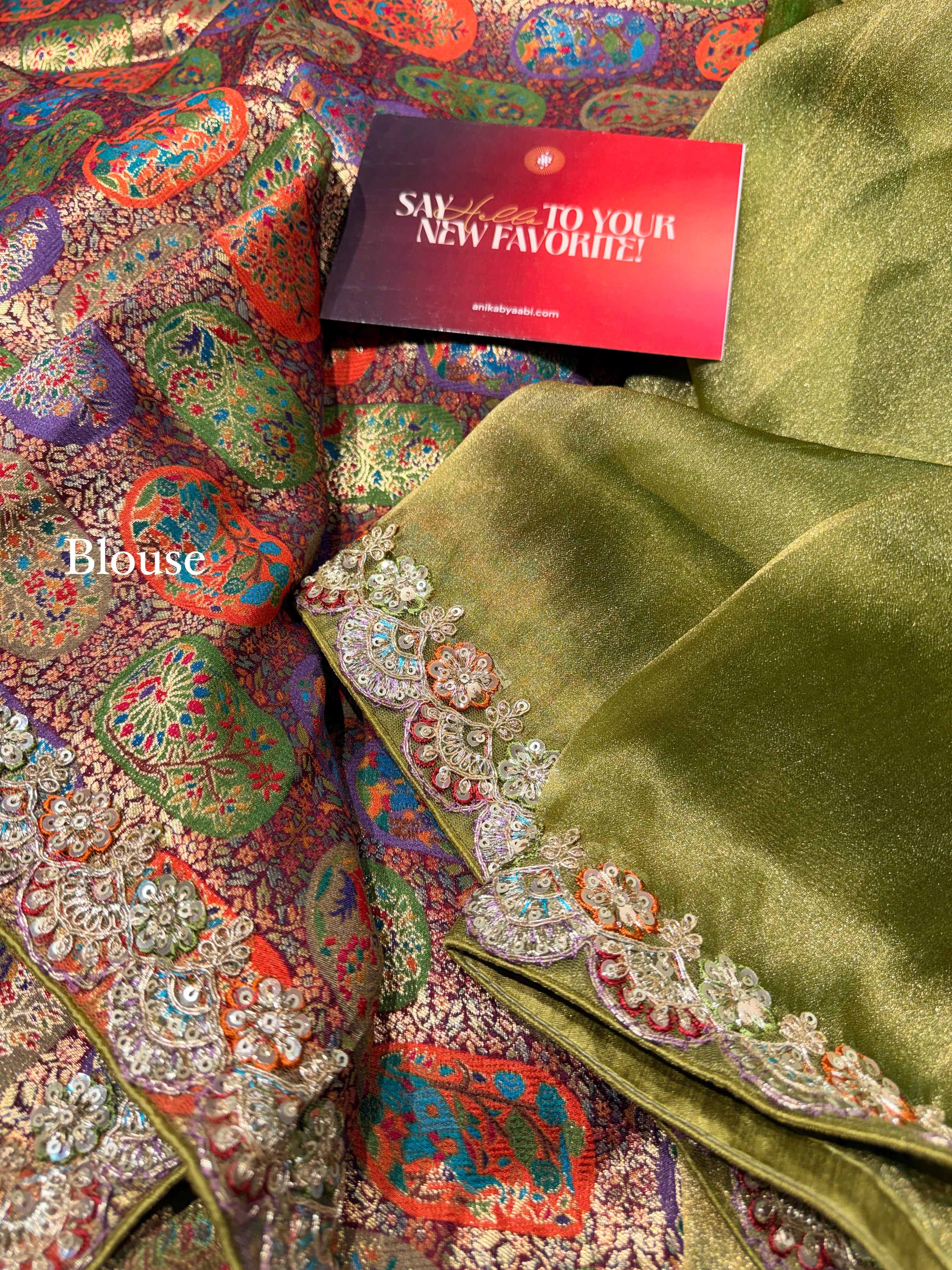 Anika's Green Designer Saree -Anaya Festive Edit AA366