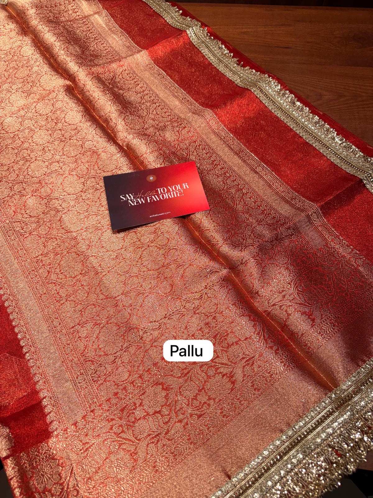 Tissue Motif Lace Saree -TLM11