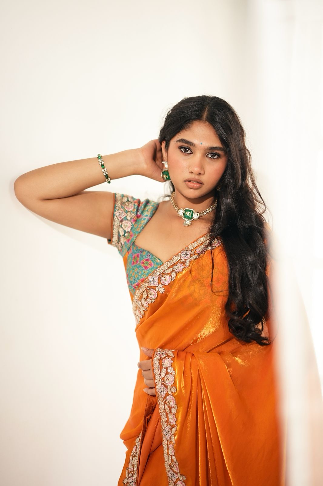 Anika's Dark yellow  Designer Saree -Anaya Festive Edit AA33